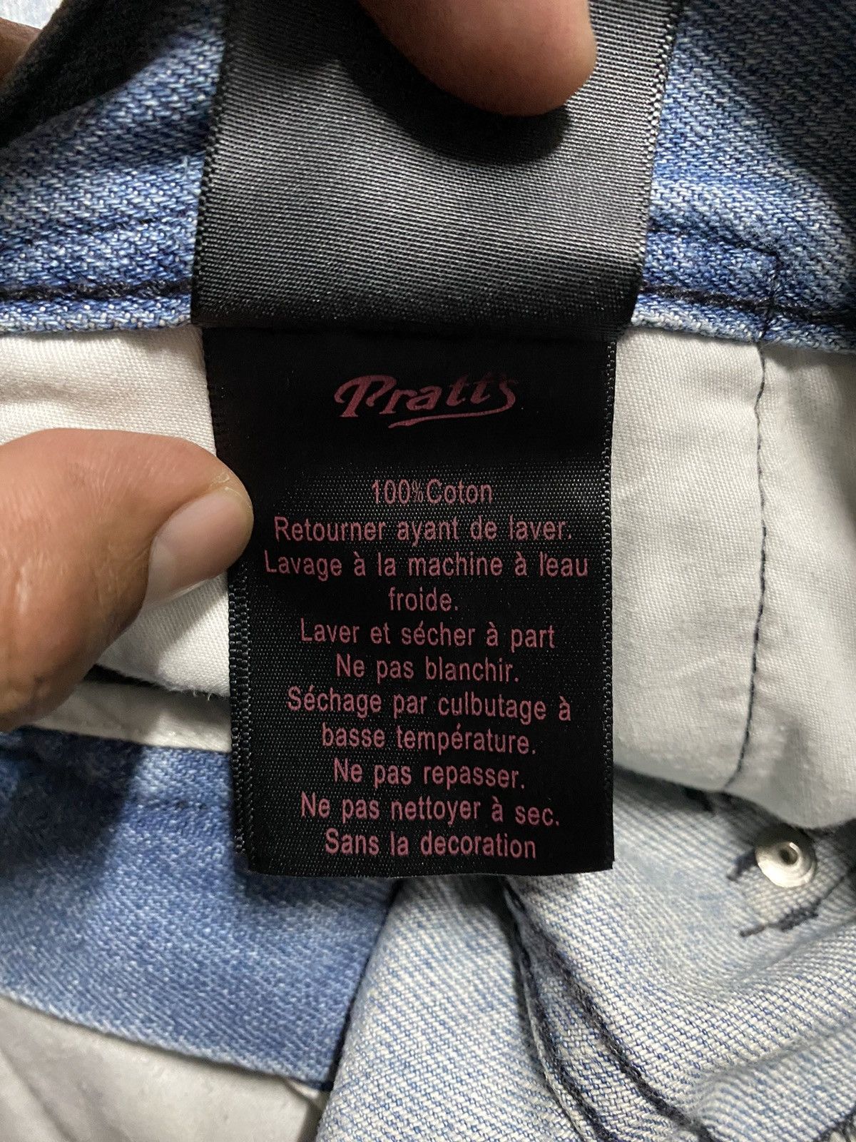 Jean Vintage Pratts Jeans Distressed Wash Blue @act232 Size US 31 - 19 Thumbnail