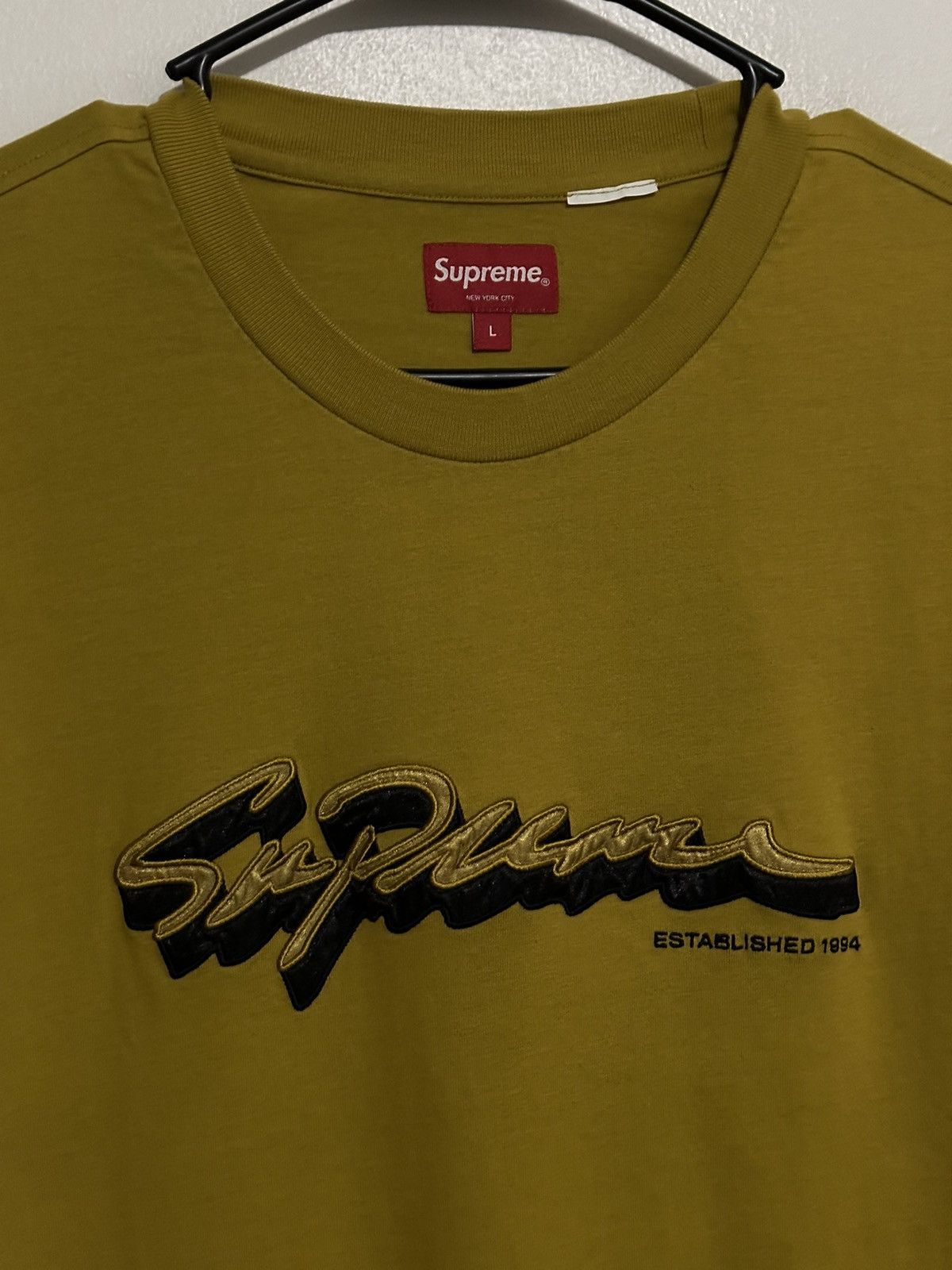 Supreme Supreme Shadow Script S/S Top Tee Size US L / EU 52-54 / 3 - 2 Thumbnail