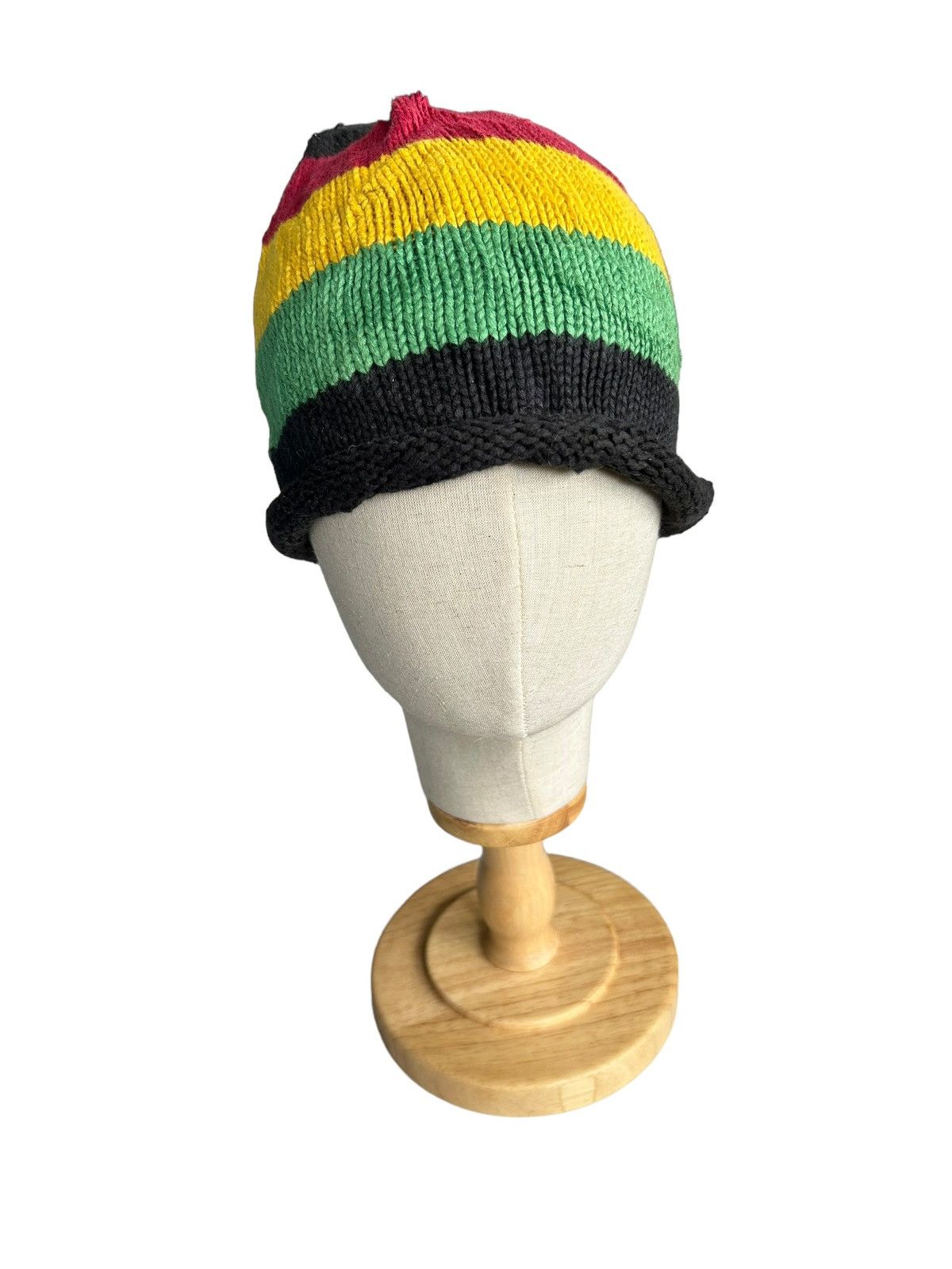 Japanese Brand Handmade Crochet Knitted Rasta Bob Marley Beanie Hats Size ONE SIZE - 2 Thumbnail