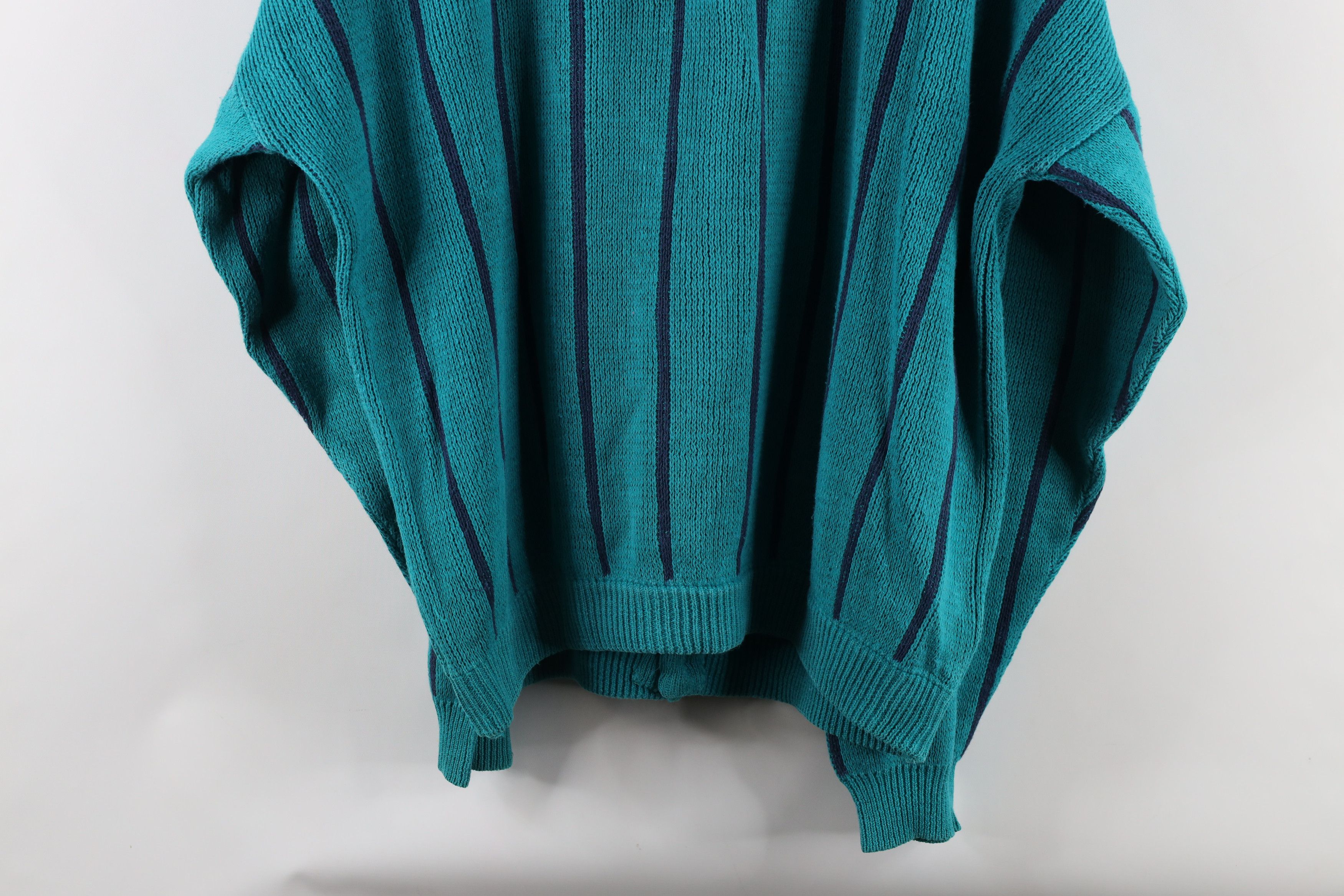 Vintage Vintage 90s Streetwear Fit Striped Knit Cardigan Sweater Size US XL / EU 56 / 4 - 12 Thumbnail