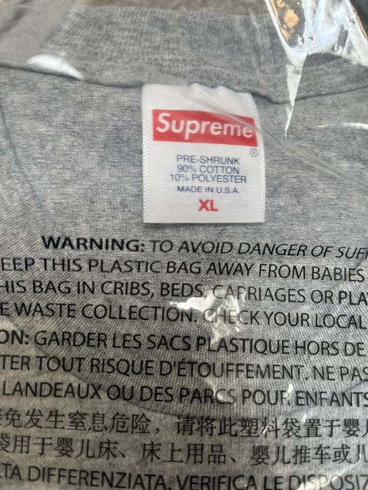 Supreme Supreme Futura Box Logo Tee Grey Gray XL ExtraLarge