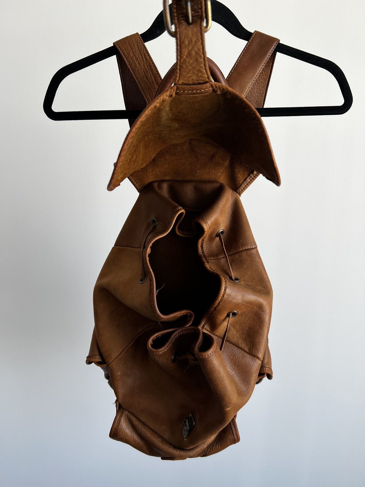 Roots Vintage Roots Tribal Leather Brown Knapsack, Made in Canada Size ONE SIZE - 8 Thumbnail