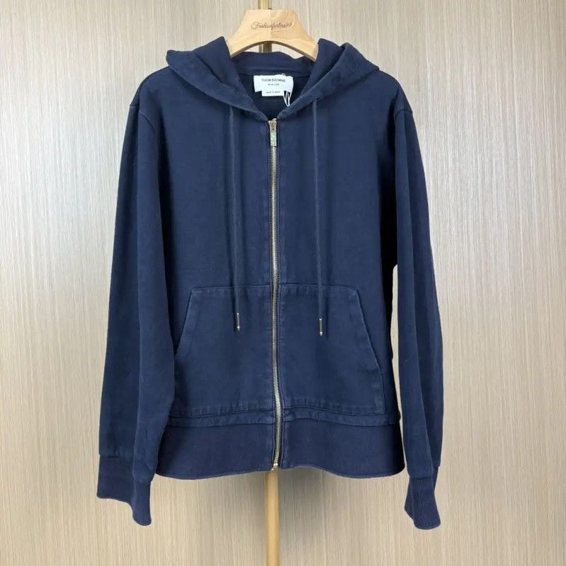 Thom Browne Thom Browne Women's Navy Cotton Jacket 0089 Size L / US 10 / IT 46 - 1 Thumbnail