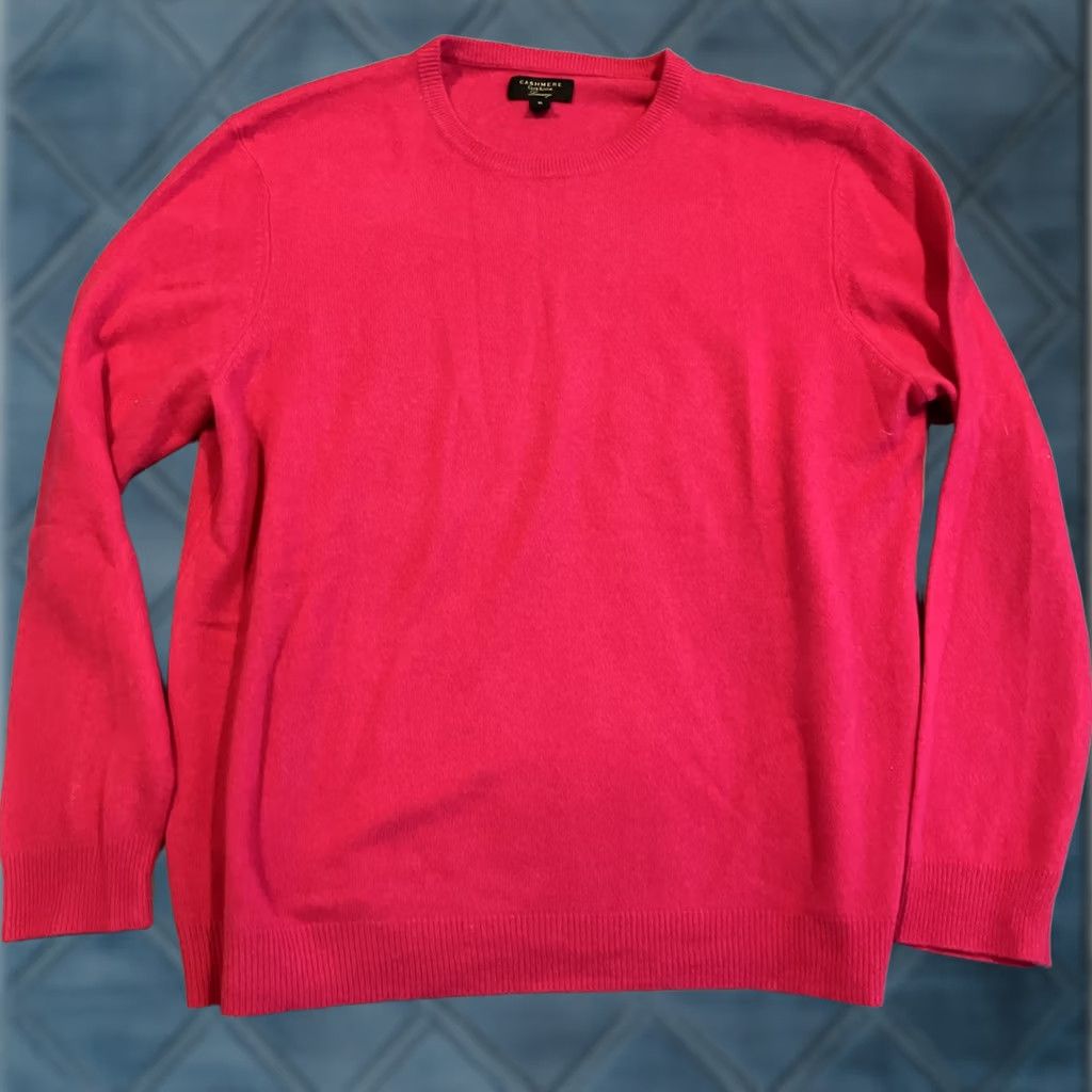 Club Room Club Room Luxury 100% Cashmere Crewneck Sweater XL Men Pink Fuchsia Pullover Knit Solid Crew Neck Regular Size Type Casual Size US XL / EU 56 / 4 - 1 Thumbnail
