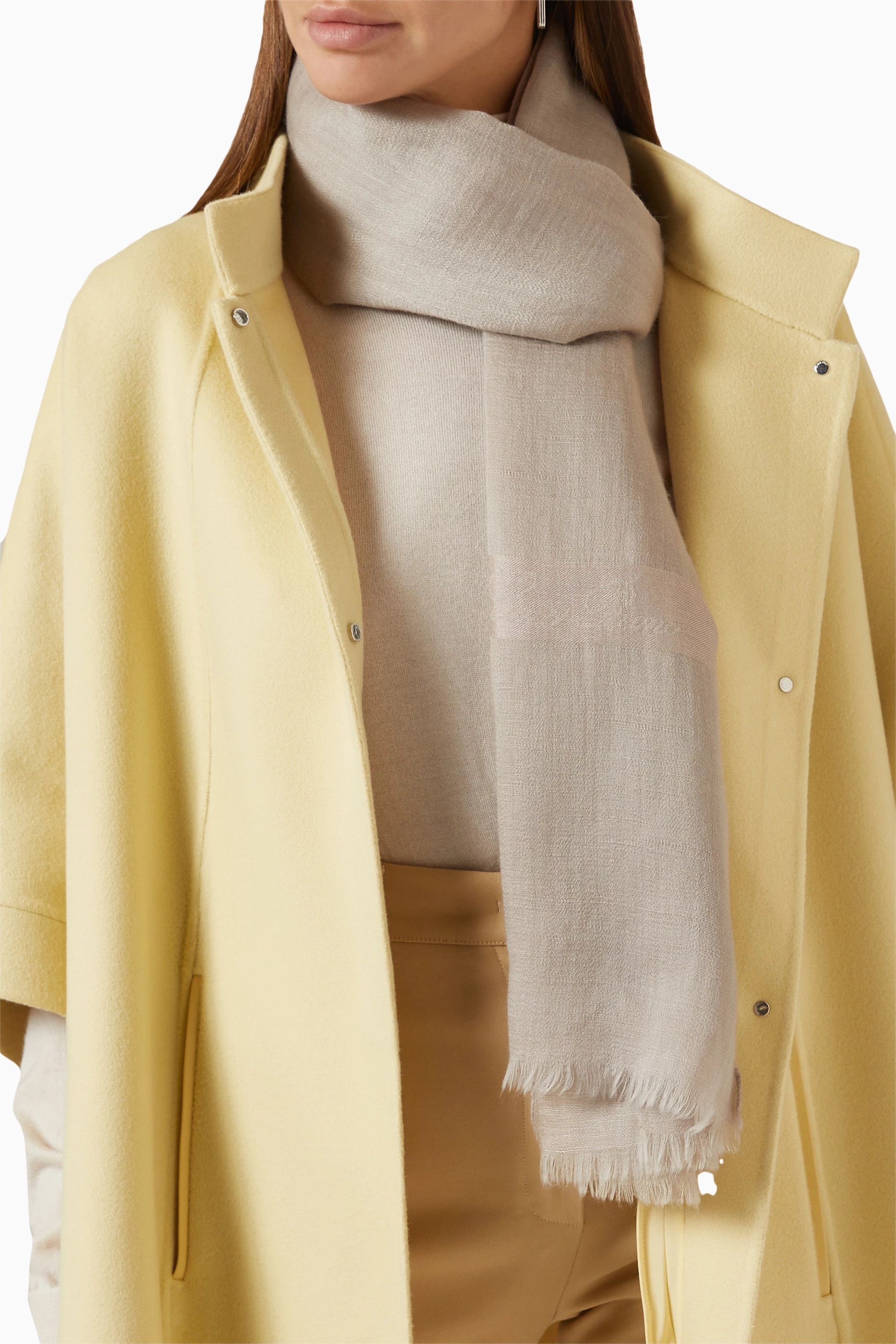Loro Piana o1srvl11e0824 Size: OS / Jumeirah Cashmere Stole in Grey Size ONE SIZE - 2 Thumbnail