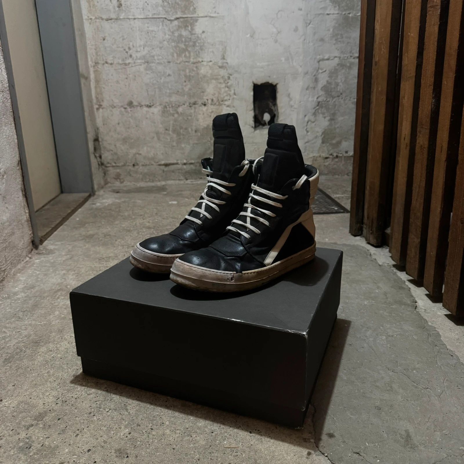 Rick Owens Black Geobasket | Grailed