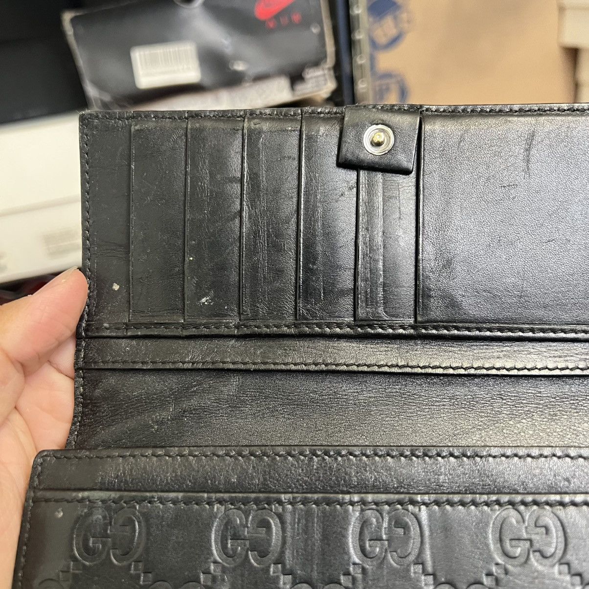 Gucci Gucci Guccissima Long Wallet Black Size ONE SIZE - 14 Thumbnail