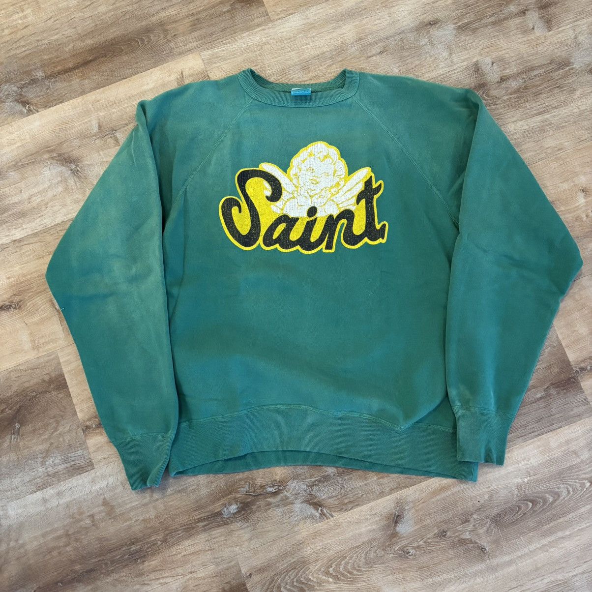 Saint Michael Saint Micheal Green Angel Crewneck Size XL Size US XL / EU 56 / 4 - 1 Thumbnail