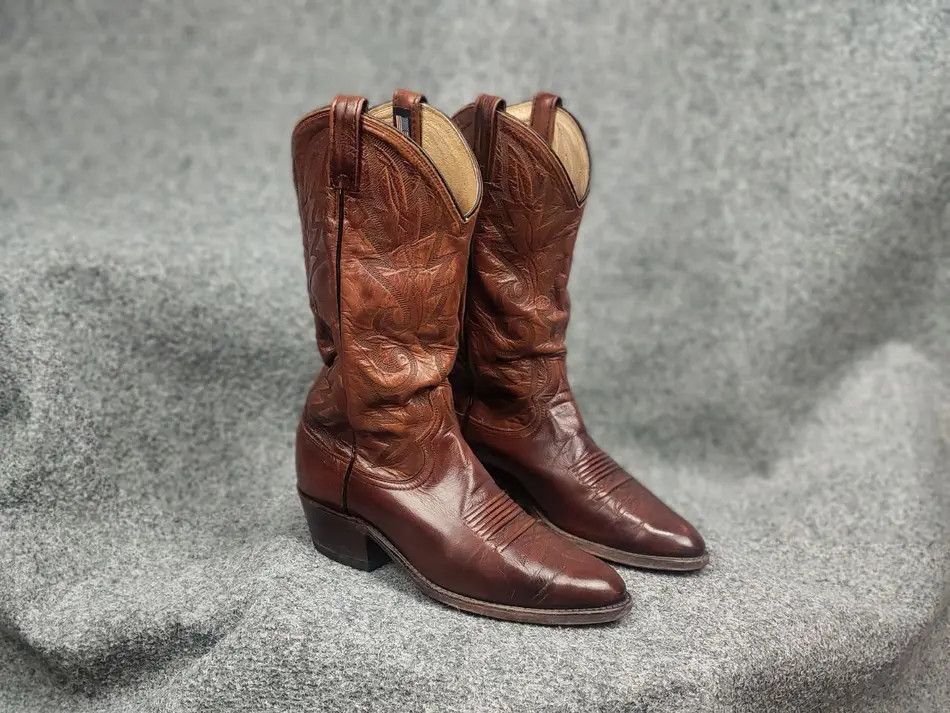 Dan Post Dan Post vintage Brown Western cowboy boots USA Made Size US 7.5 / IT 37.5 - 2 Thumbnail