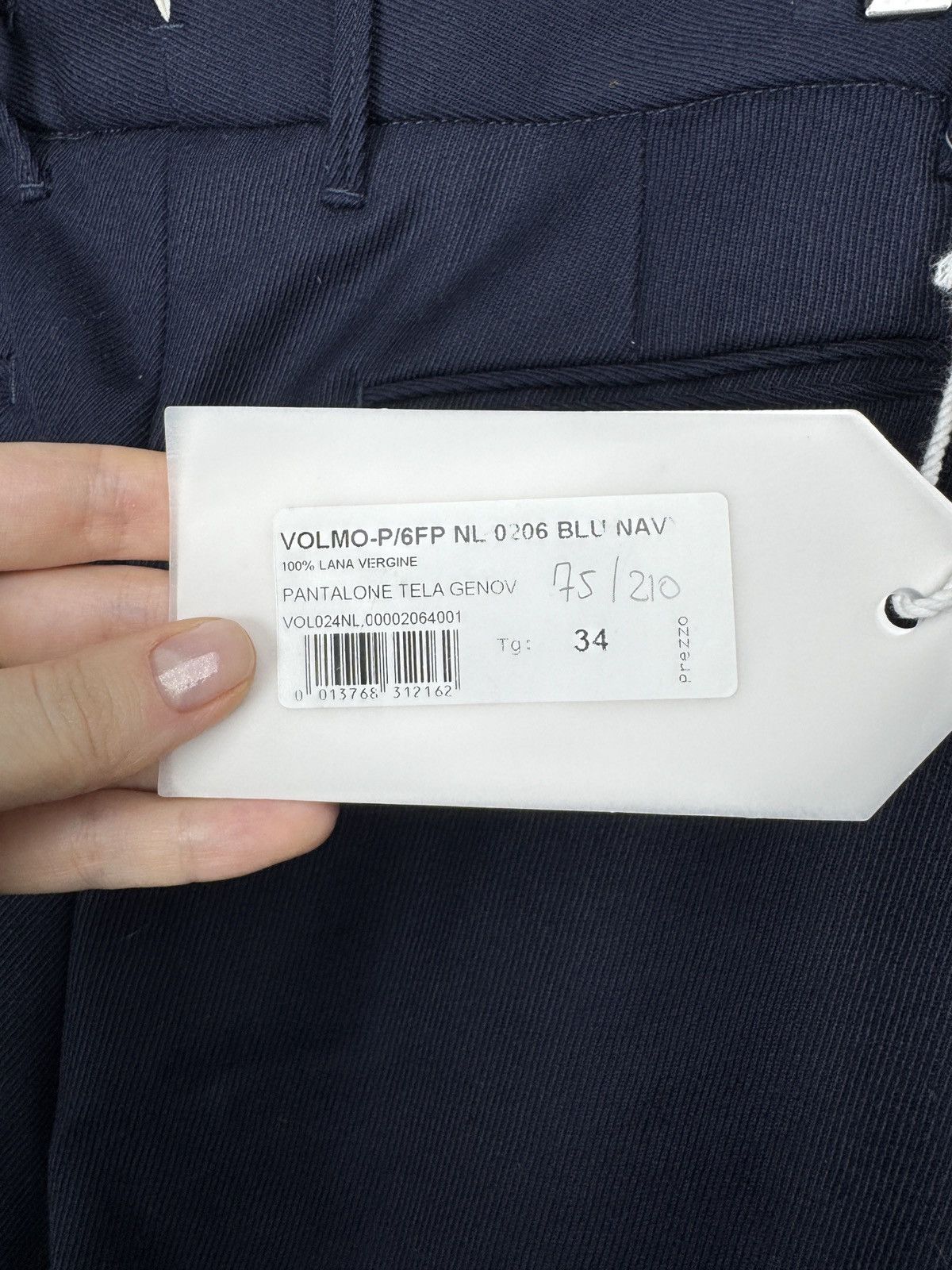 Other Tela Genova Wool Navy blue Volmo classic pants trousers 34 Size US 34 / EU 50 - 9 Thumbnail