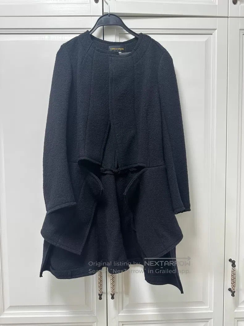 Comme des Garcons Comme des Garcons Deep blue notched collar wool coat Size S / US 4 / IT 40 - 1 Thumbnail