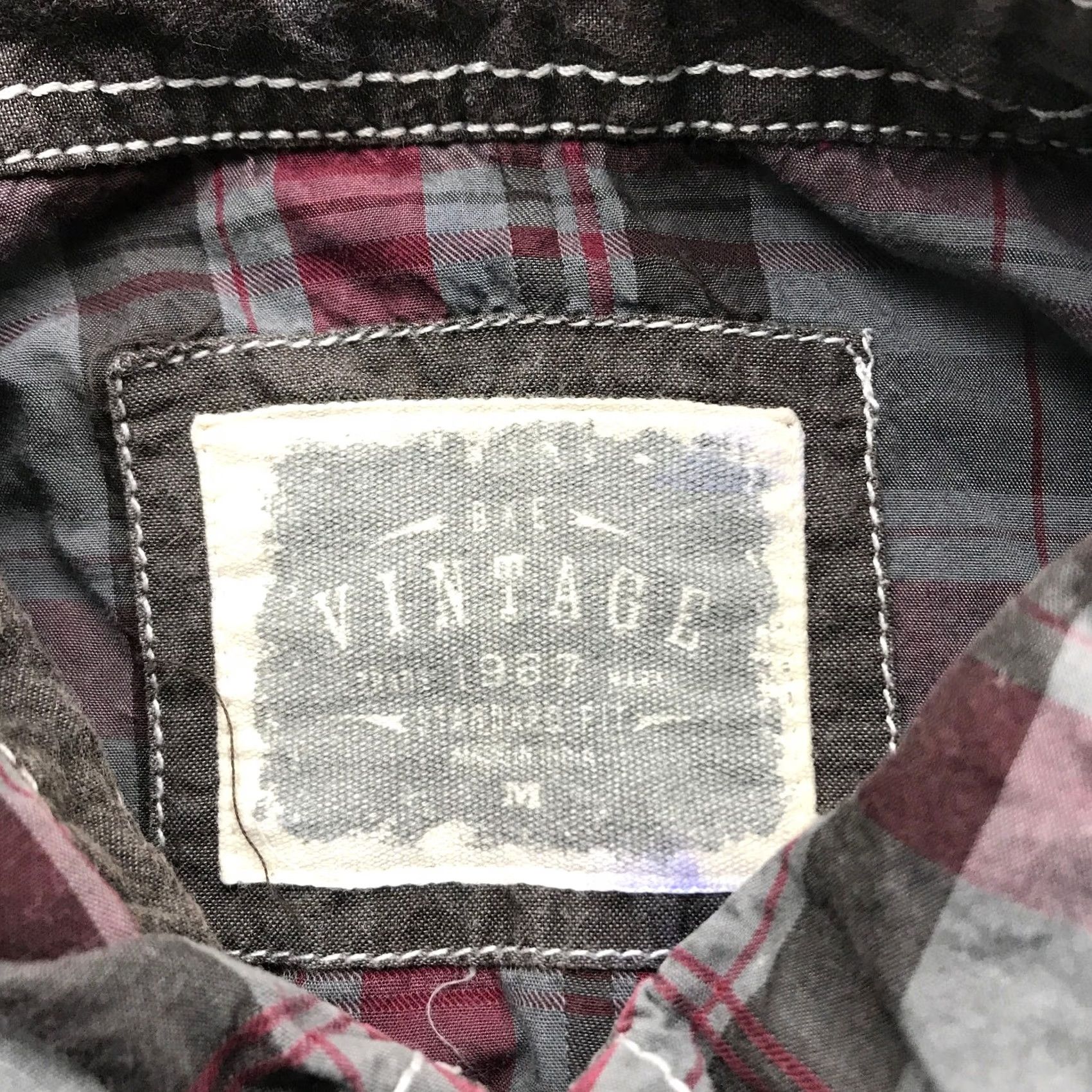 BKE BKE Plaid Snap Flannel Shirt Mens M Long Sleeve Gray Red Size US M / EU 48-50 / 2 - 3 Thumbnail