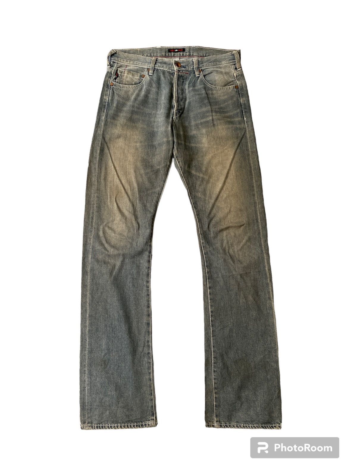 Japanese Brand × Paul Smith × Paul Smith Red Ear Red Ear Paul Smiths Rusty Washed Faded Denim Size US 31 - 1 Thumbnail