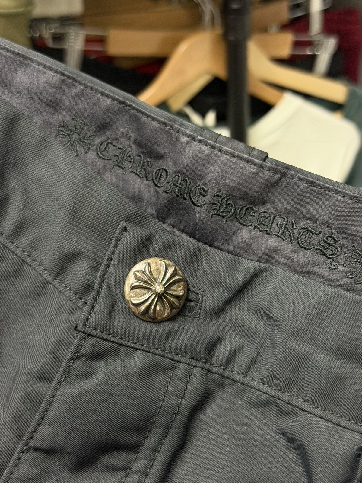 Chrome Hearts Chrome Hearts Navy Nylon Leather Double Knee Pants Size US 36 / EU 52 - 5 Thumbnail