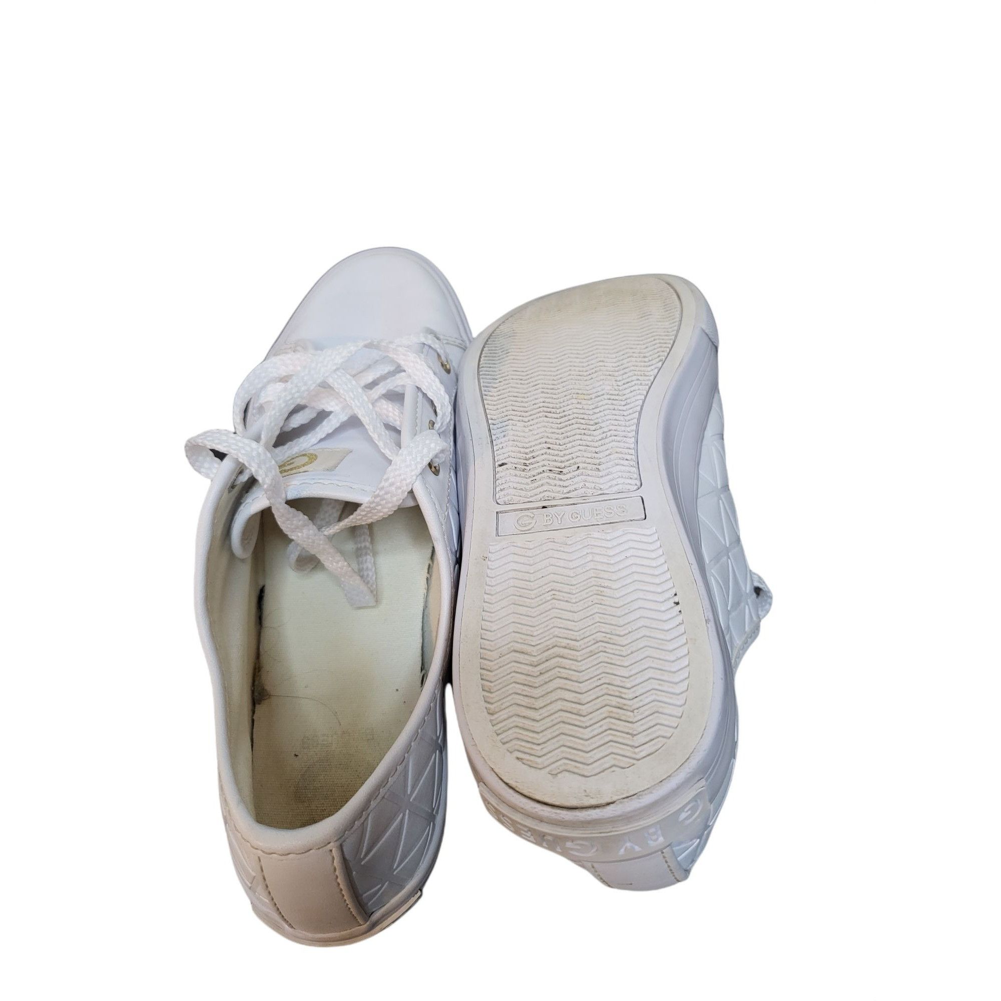 Guess G By Guess Backer 2 Sneakers Women Sz 8M White Lace Up Desig Size US 8 / IT 38 - 6 Thumbnail