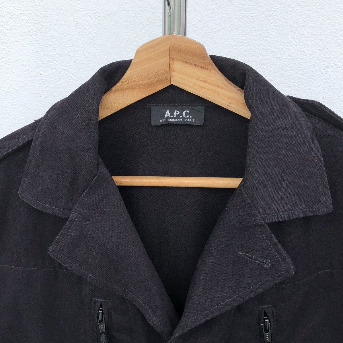 A.P.C. APC Men's Military Black Button Up Field Jacket Size US M / EU 48-50 / 2 - 14 Thumbnail