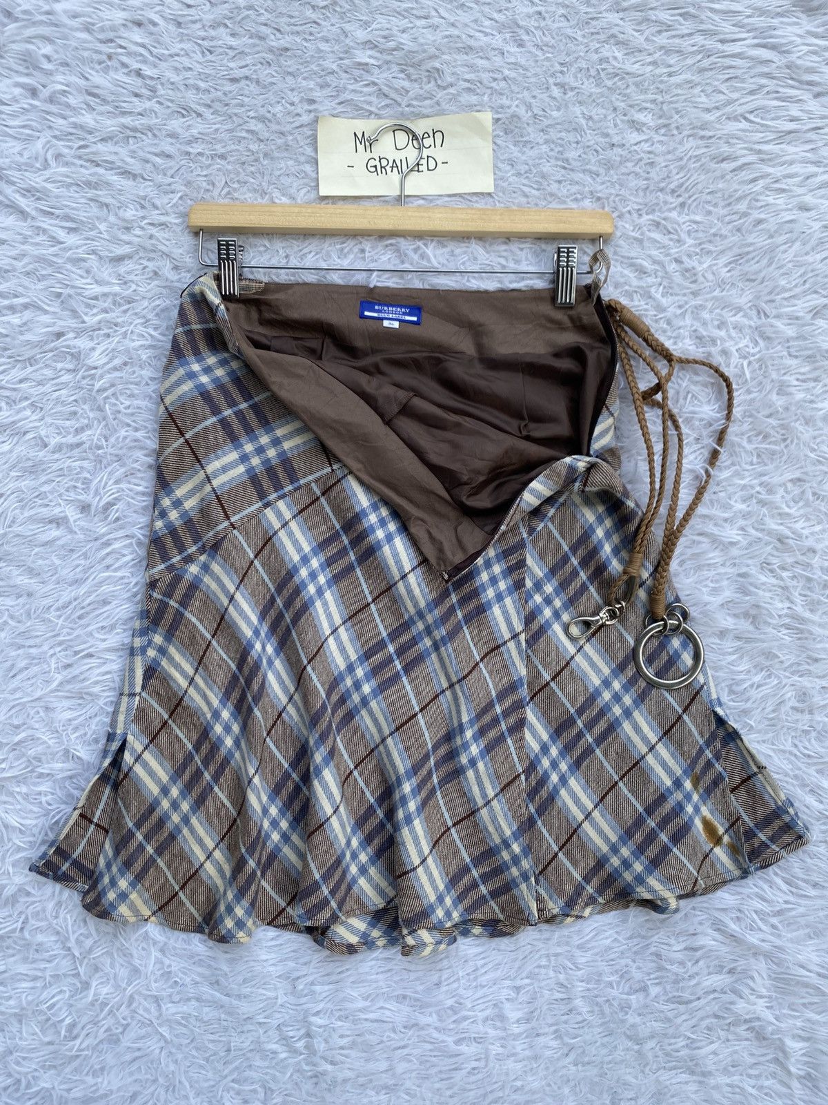 Burberry Rare Vintage Burberry Checkered Midi Skirt Size 26" / US 2 / IT 38 - 7 Thumbnail