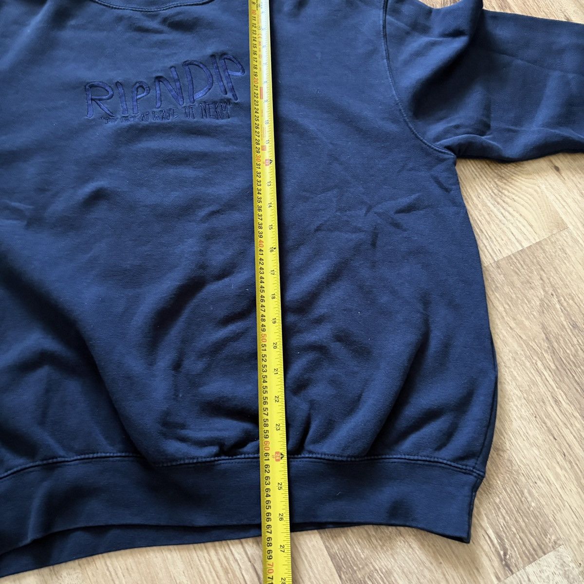 RIPNDIP Y2K Skater Navy RIPNDIP Great wave of nerm graphic sweater Size US L / EU 52-54 / 3 - 7 Thumbnail
