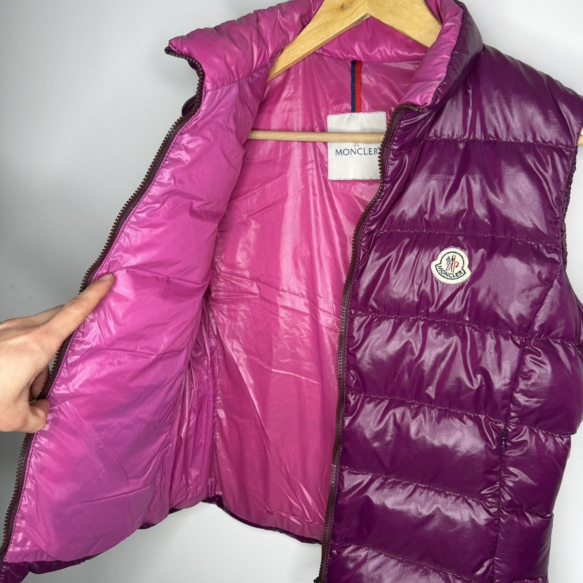 Moncler Moncler Pink Purple Liane Down Quilted Gilet Vest Size M / US 6-8 / IT 42-44 - 8 Thumbnail