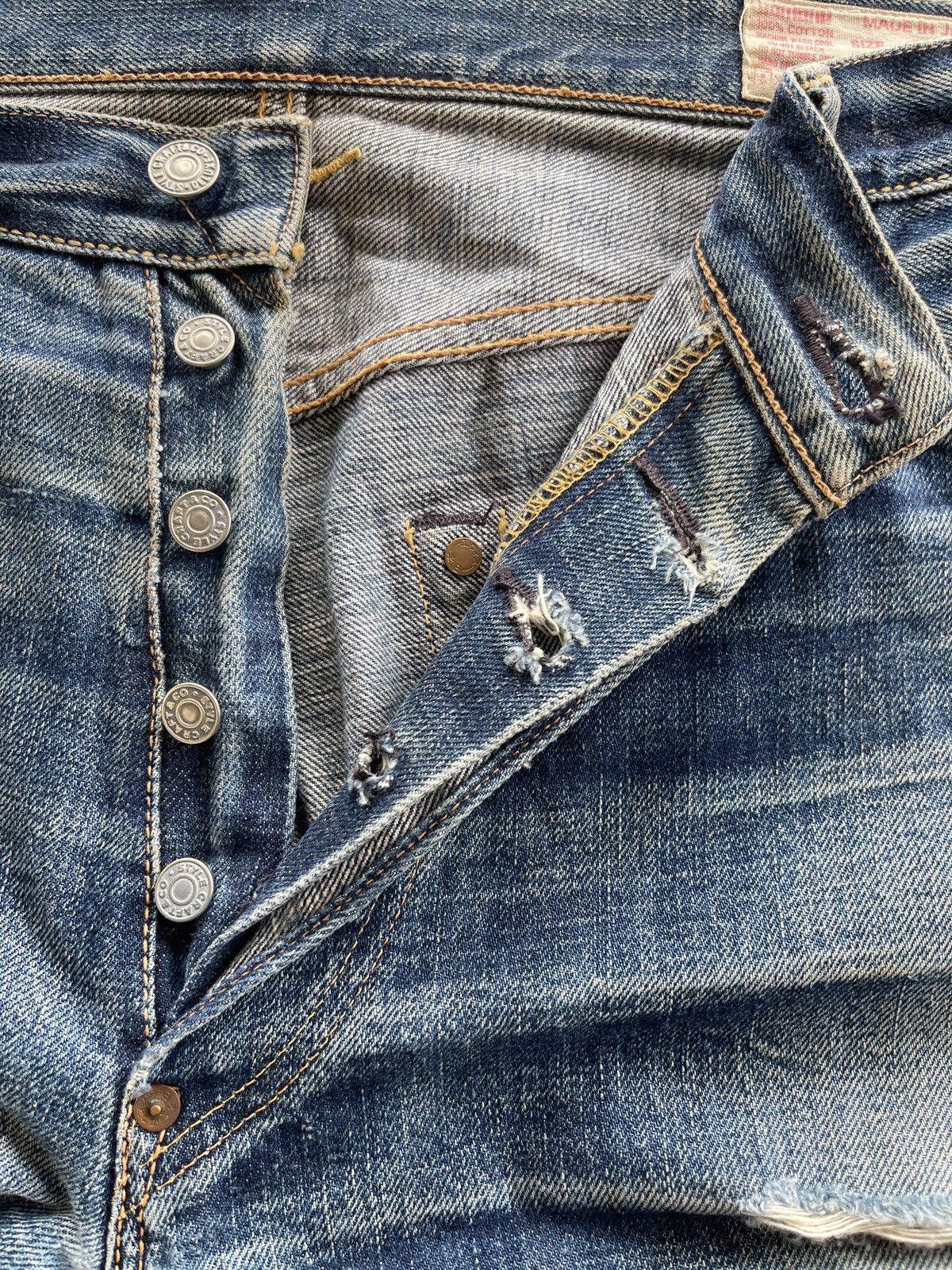 Evisu Evisu Daicock Distressed Selvedge Denim Size US 34 / EU 50 - 19 Thumbnail