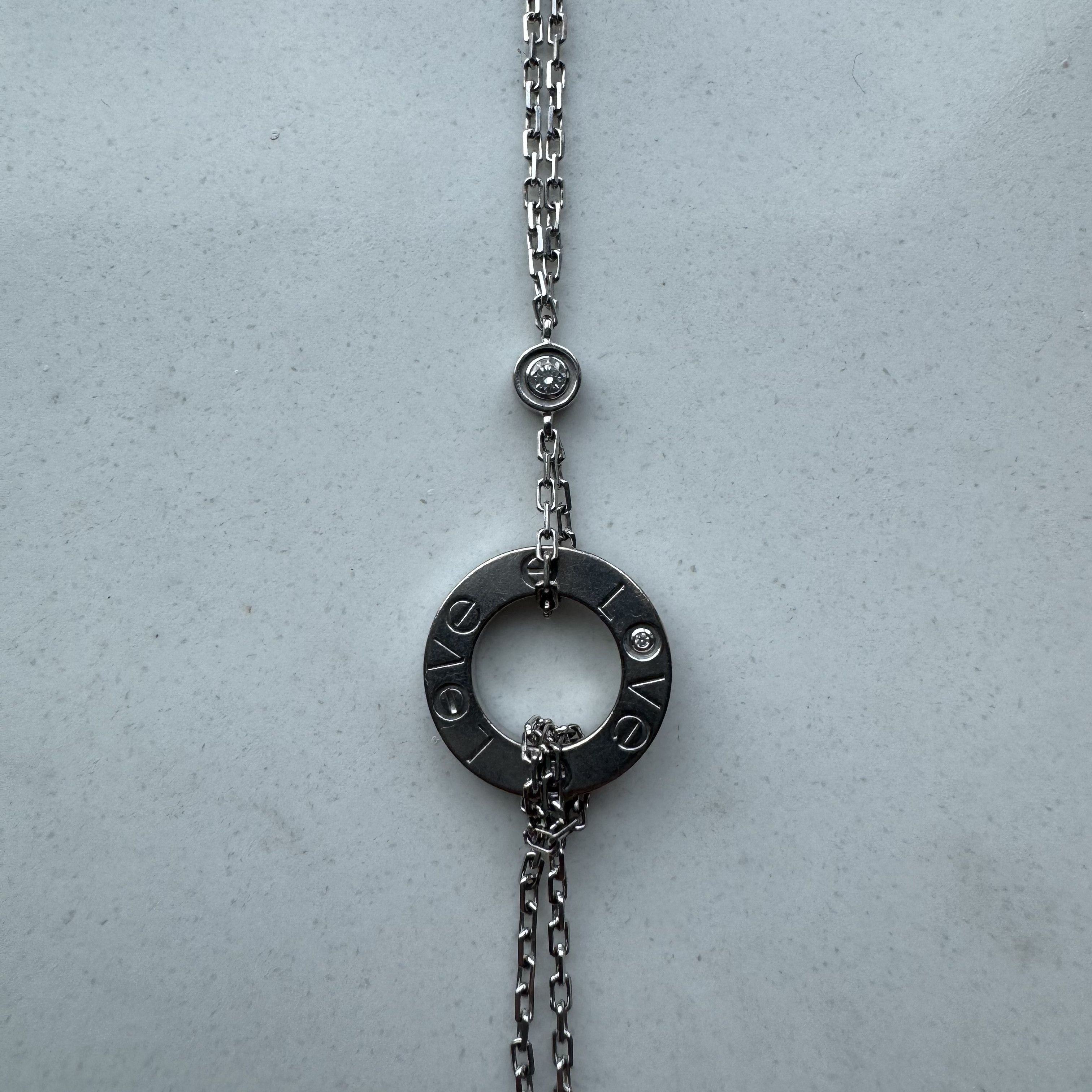 Cartier LOVE BRACELET, ON CHAIN, 2 DIAMONDS Size ONE SIZE - 2 Thumbnail