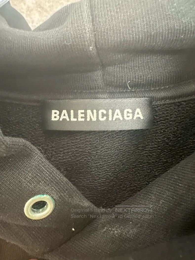 Balenciaga Balenciaga Small Logo Hooded Sweatshirt M Size US M / EU 48-50 / 2 - 4 Thumbnail