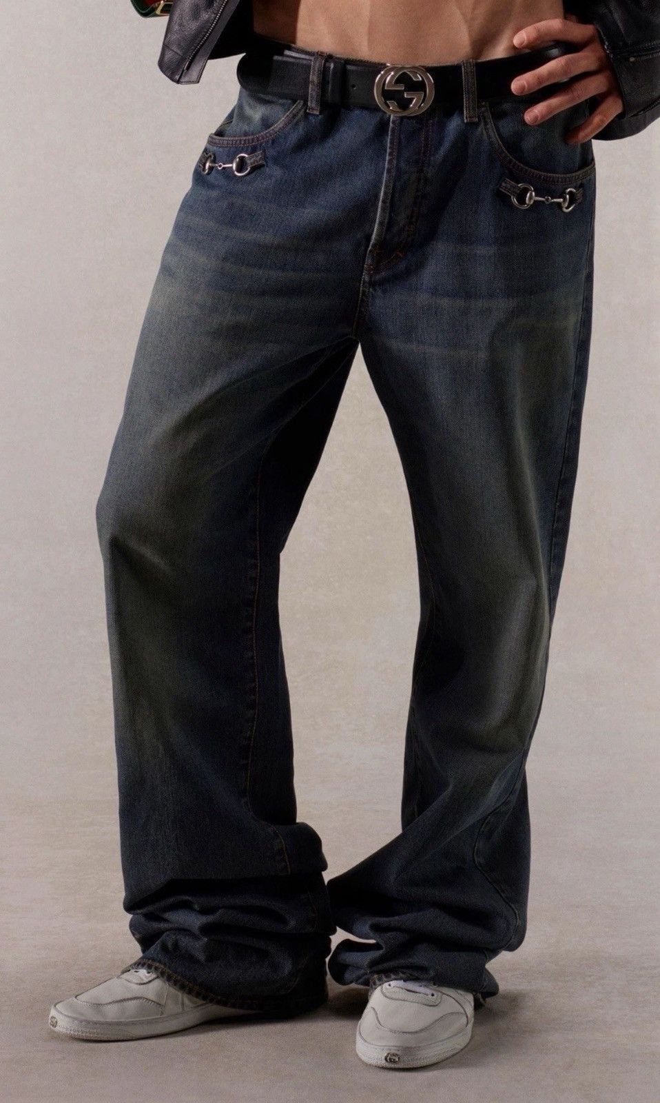 Gucci by Demna Horsebit Washed Denim SS26