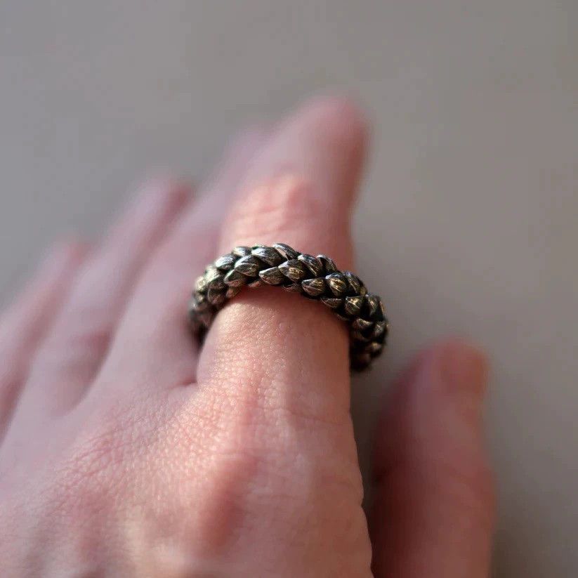 Other Tacet Distressed Pine Cone Sterling Silver Ring Size ONE SIZE - 4 Thumbnail