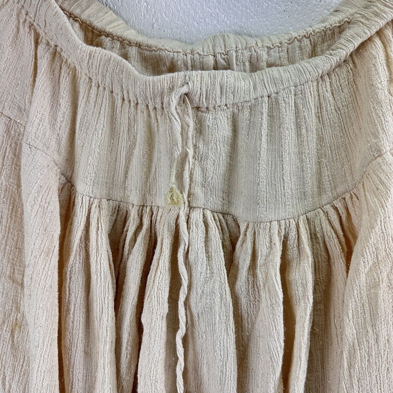 Other Anaak Cream Ivory Beige Cotton Pants, Size 2, w/lurex, 28x27 Size 26" / US 2 / IT 38 - 3 Thumbnail
