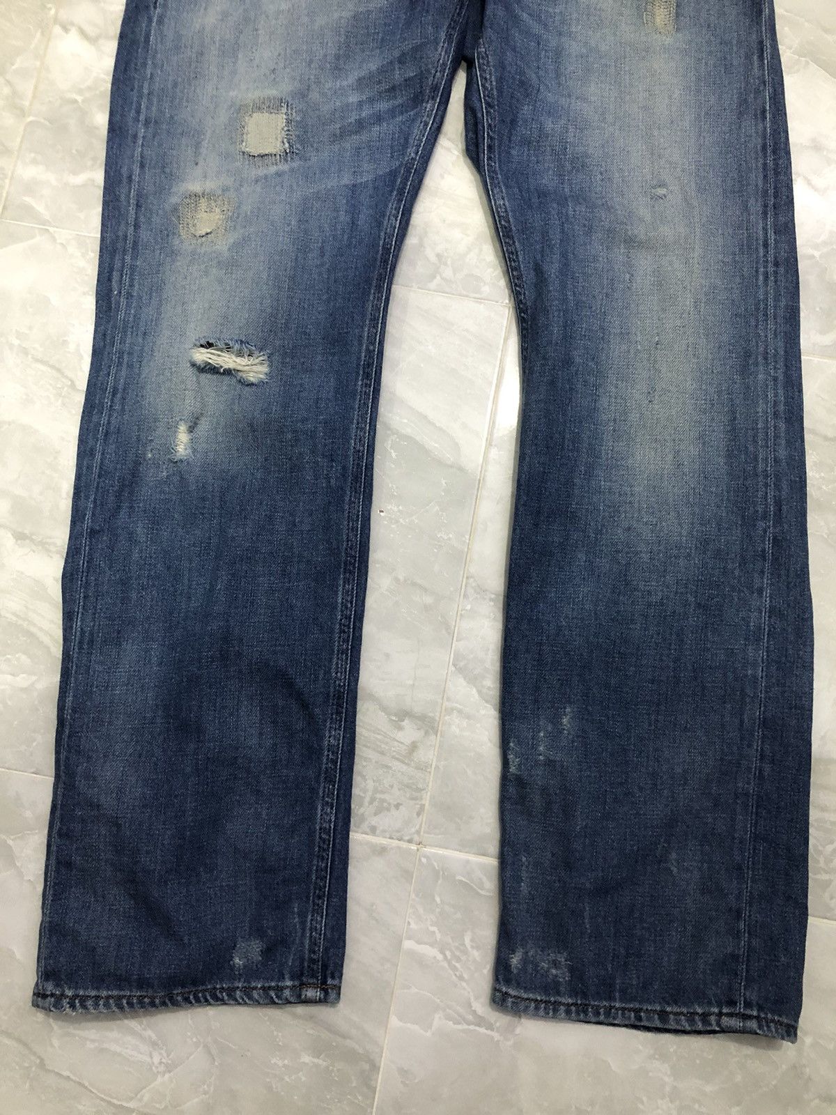 H&M H&M Boyfriend Distressed Boro Stitch Jeans Size US 35 - 3 Thumbnail