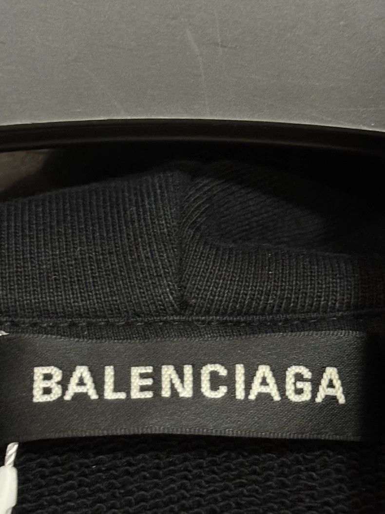 Balenciaga Balenciaga Hoodie Hoodie back monogrammed logo loose black Size US XS / EU 42 / 0 - 5 Thumbnail