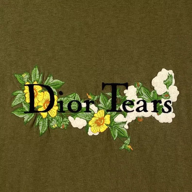 Dior Dior Green floral letter embroidered cotton round-neck shor Size US M / EU 48-50 / 2 - 4 Thumbnail