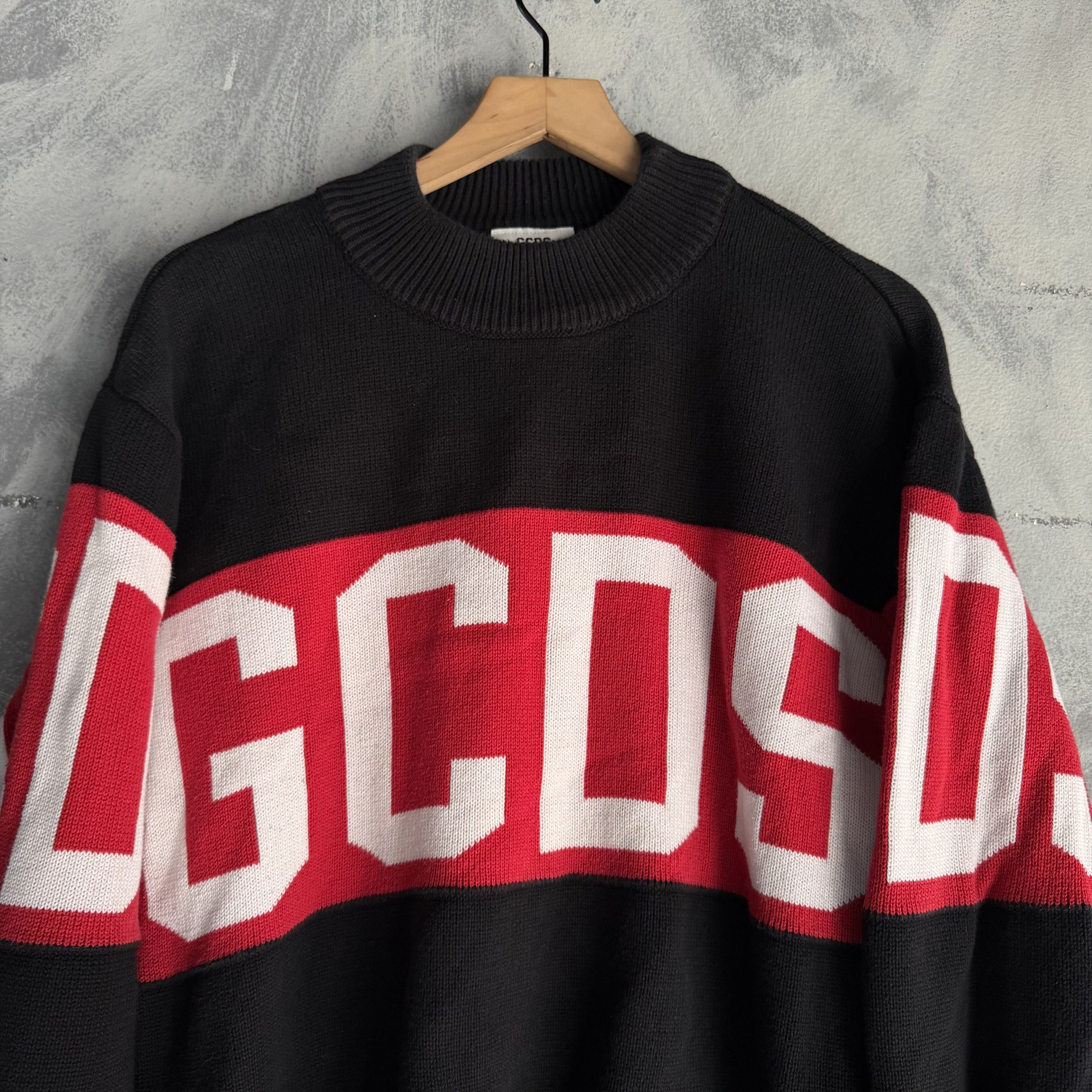GCDS GCDS Logo Band Knit Sweater Mens Merino Wool Blend Size US M / EU 48-50 / 2 - 2 Thumbnail