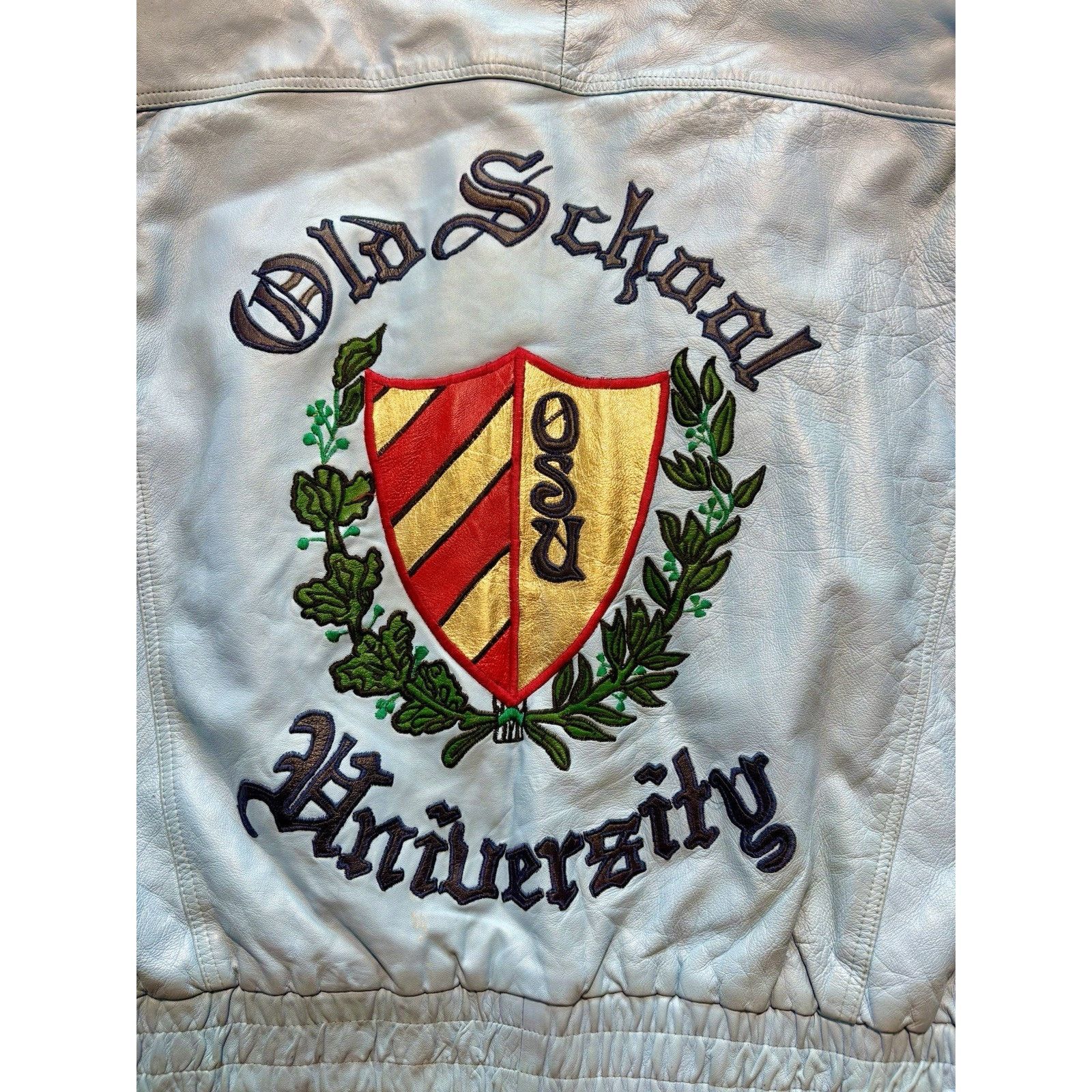 Leather VTG 90s Old School University Streetwear XL Leather Jacket Size US XL / EU 56 / 4 - 3 Thumbnail
