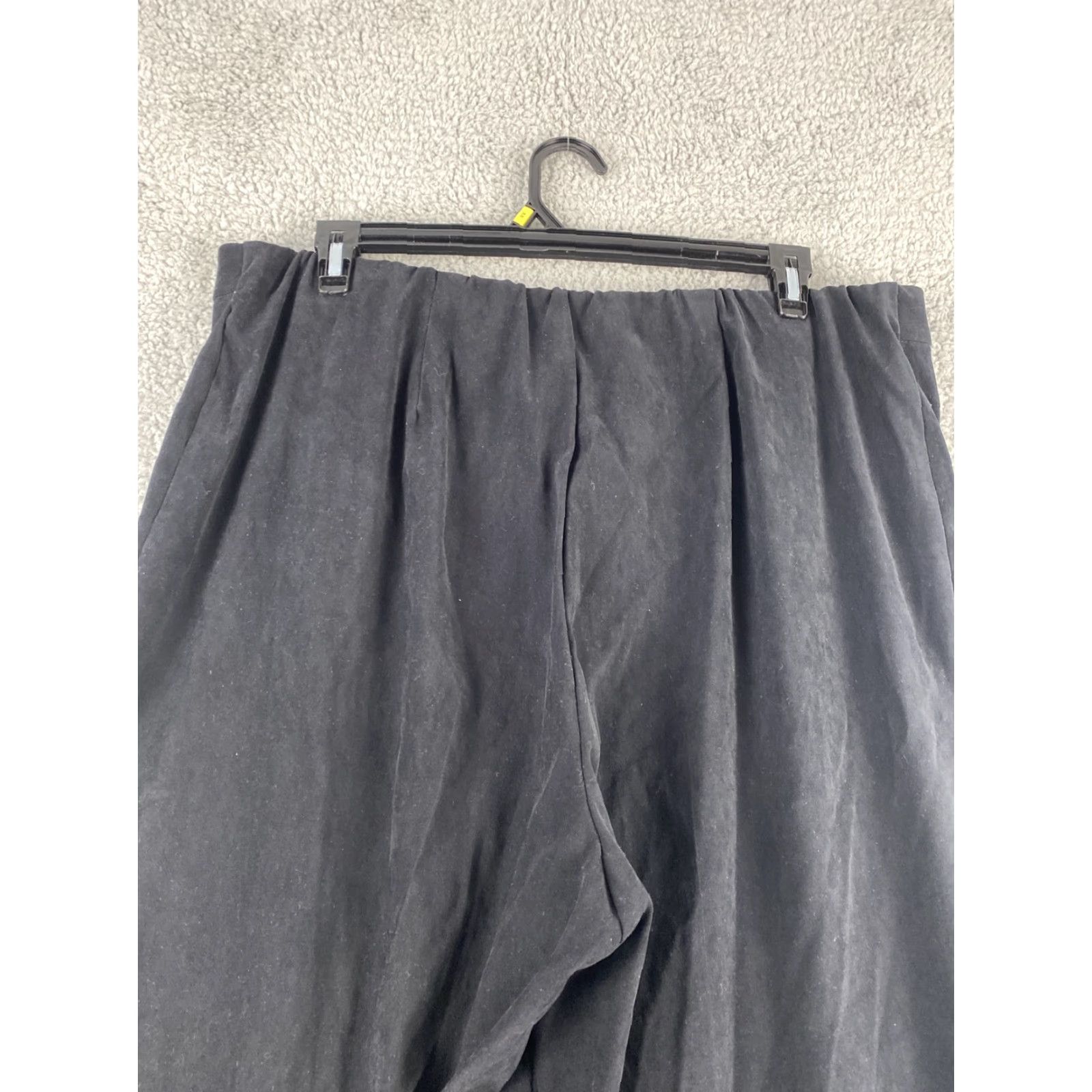 George George Think Slim Dress Pants Womens Flat Front Size 24W Black 42-20 Slimming Flat Front Dress Pants Women Plus Size Straight Leg Office Workwear Size 42" / US 20 - 7 Thumbnail