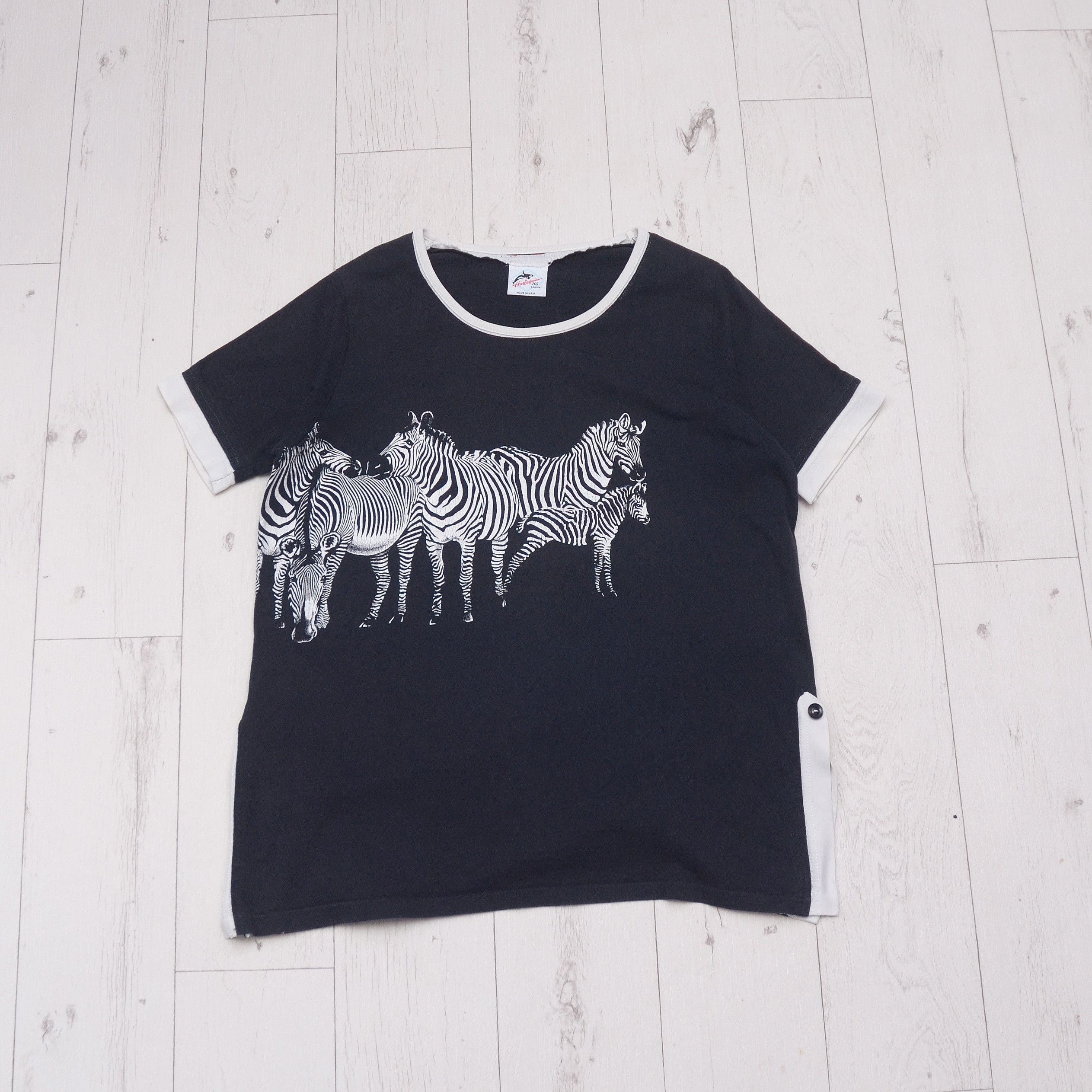 Vintage Vintage 80s Harlequin Zebras Single Stitch Rare T-shirt USA Size US M / EU 48-50 / 2 - 1 Thumbnail