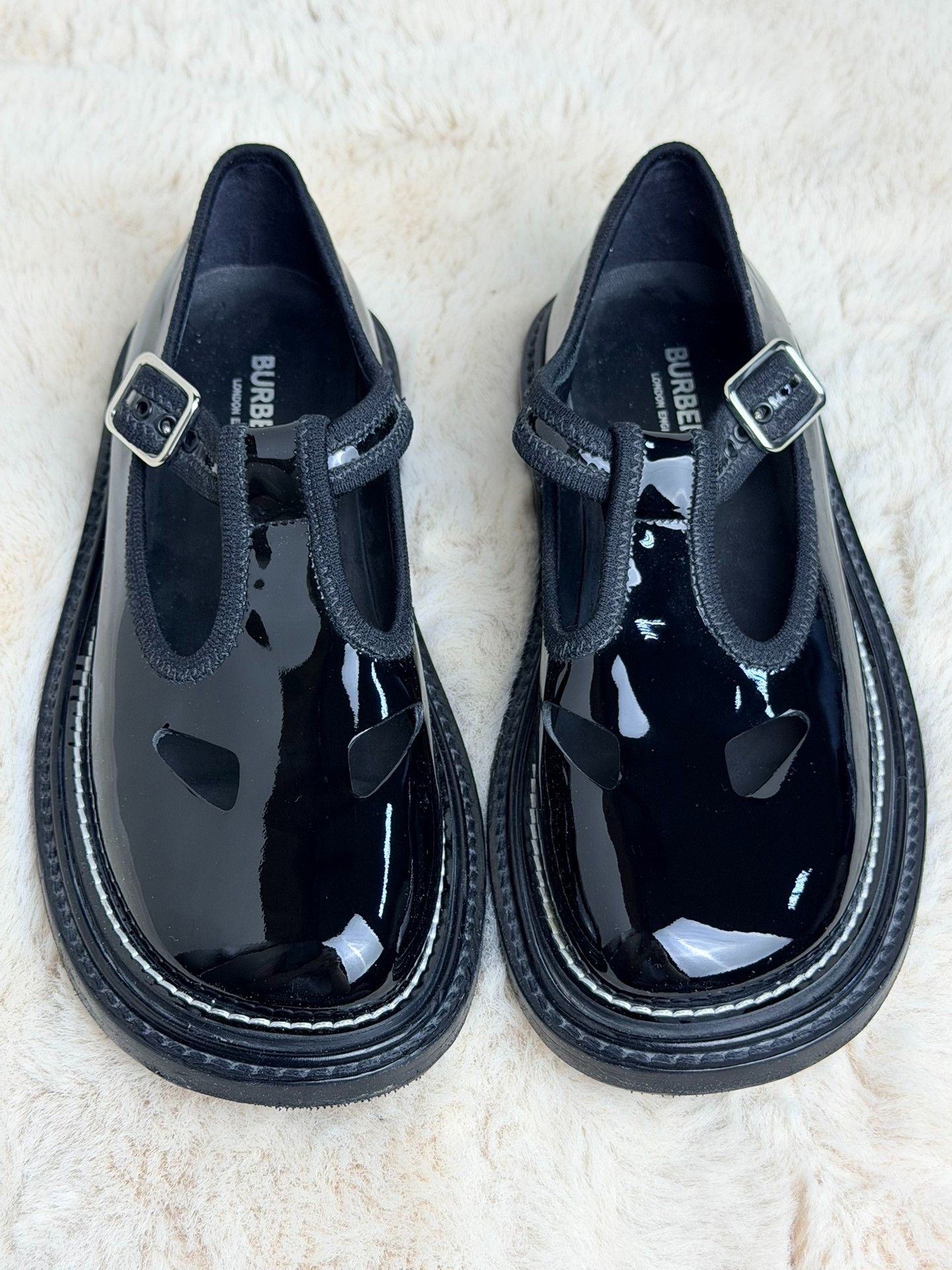 Burberry Burberry Patent Black Lowtop Sneakers us_6-5 Women Size US 6.5 / IT 36.5 - 1 Thumbnail