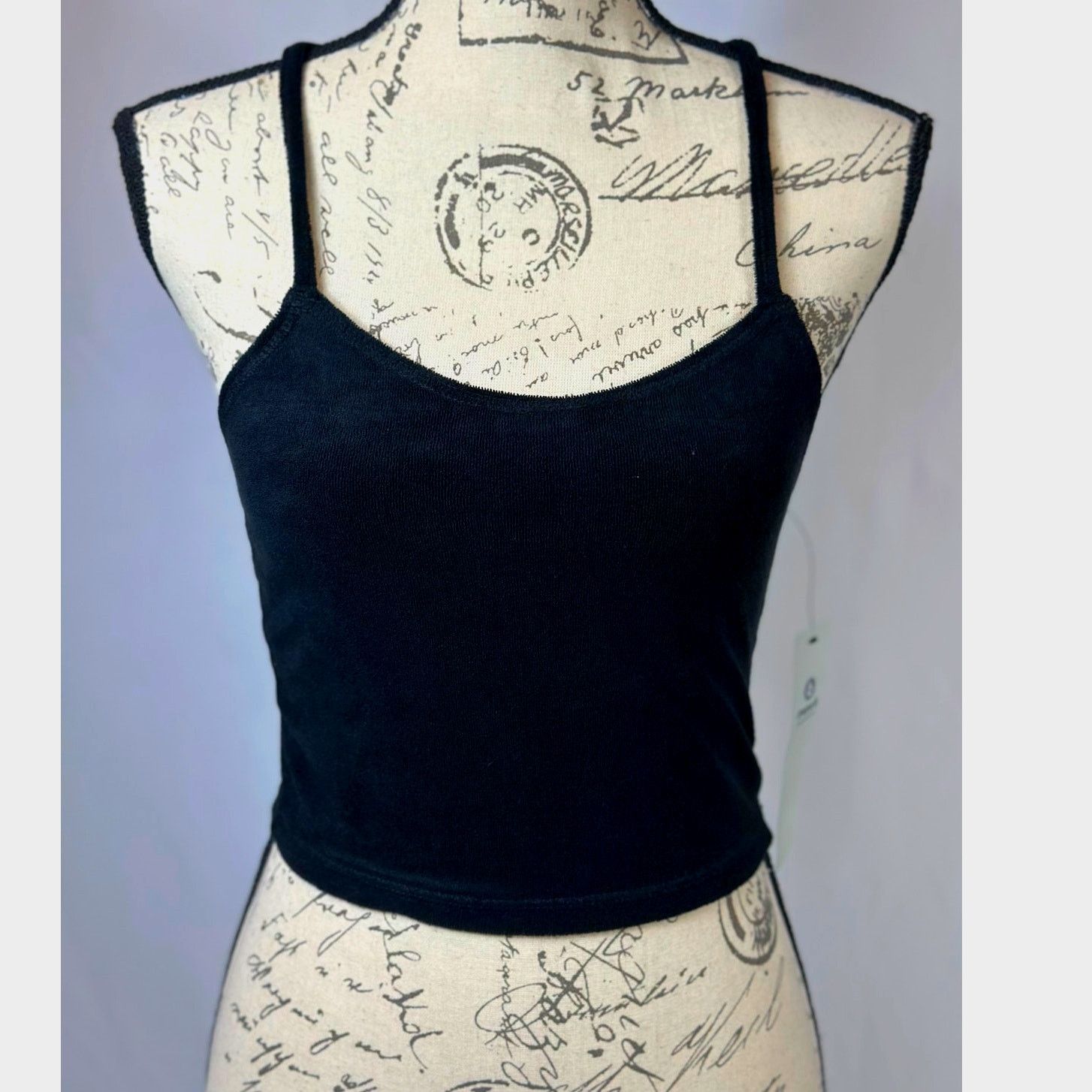 Other Mono b Criss Cross Back Spaghetti Strap Cropped Cami Black S Size S / US 4 / IT 40 - 2 Thumbnail