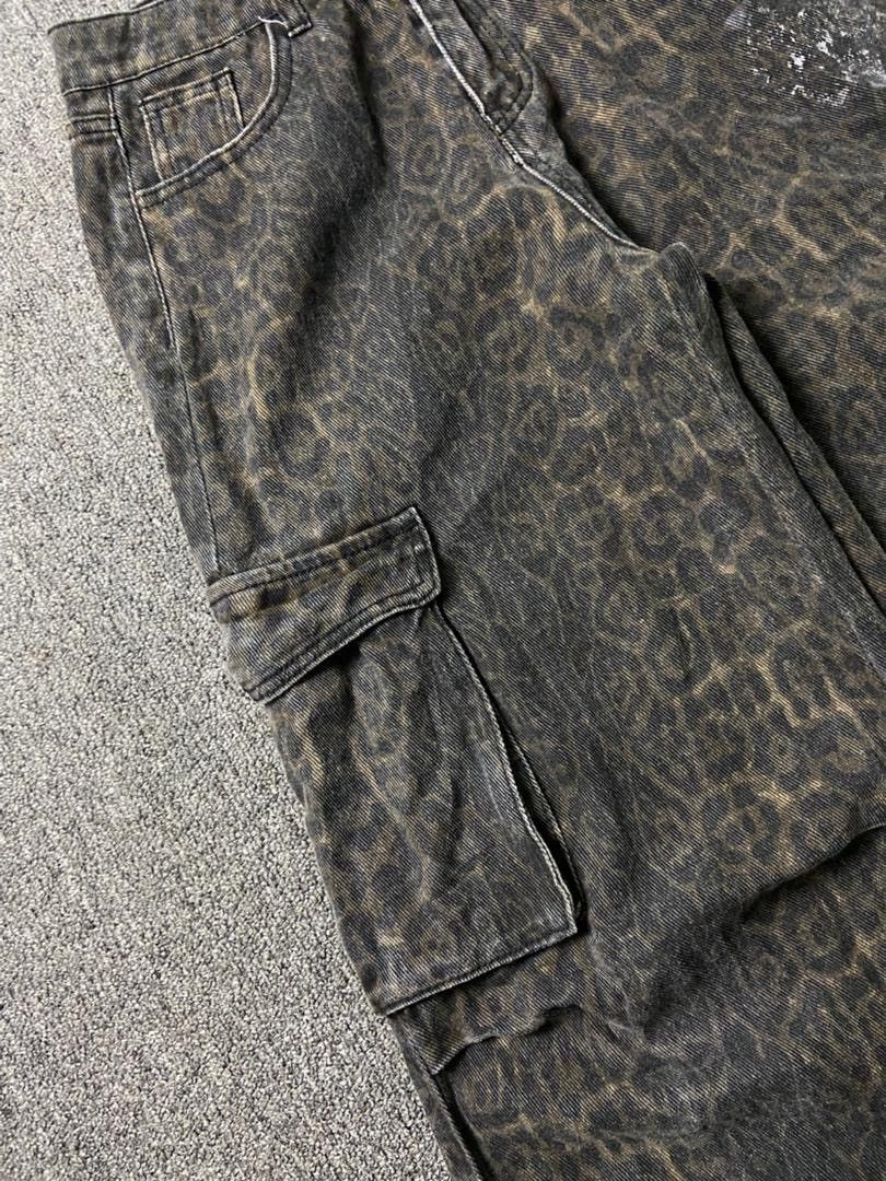 Japanese Brand DAZY Brand Wide Leg Leopard Cargo Pants (185) Size 28" / US 6 / IT 42 - 16 Thumbnail