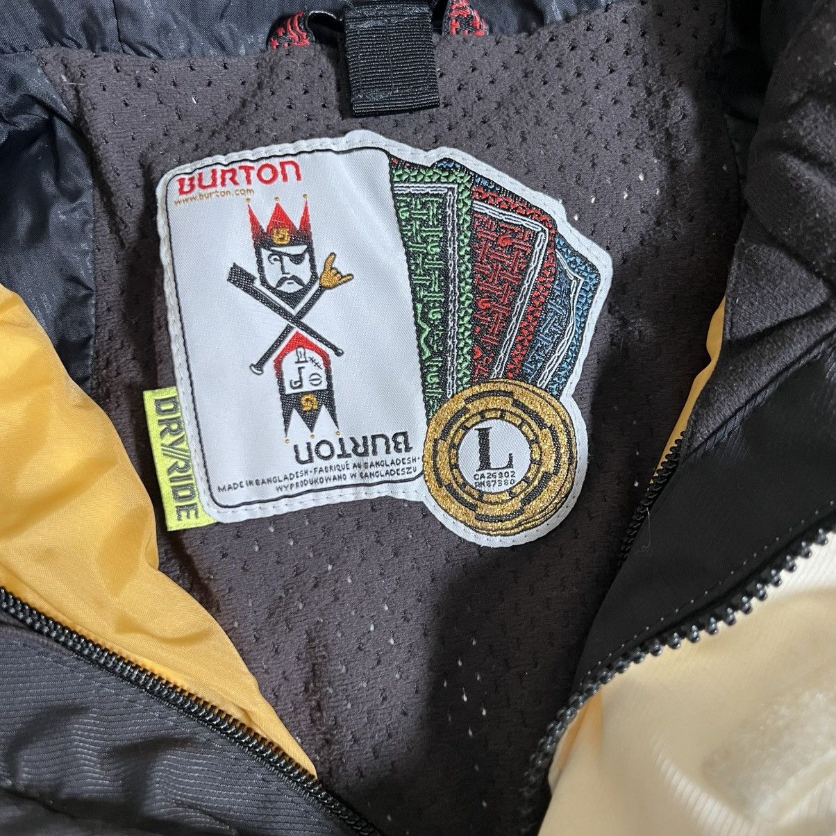 Burton Burton Dryride Snowboard Ski Jacket Size Mens Large Yellow Size US L / EU 52-54 / 3 - 7 Thumbnail