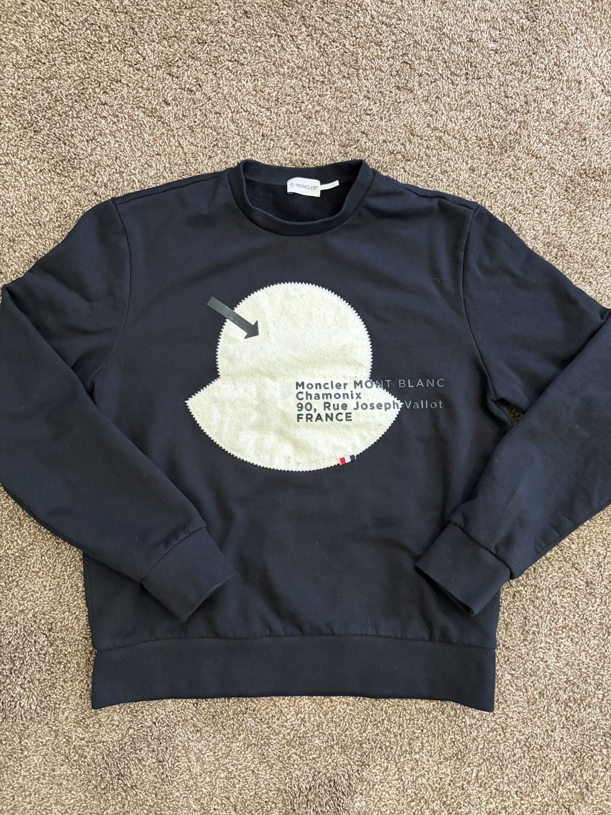 Moncler Moncler Black Crewneck Sweatshirt Size US M / EU 48-50 / 2 - 1 Thumbnail