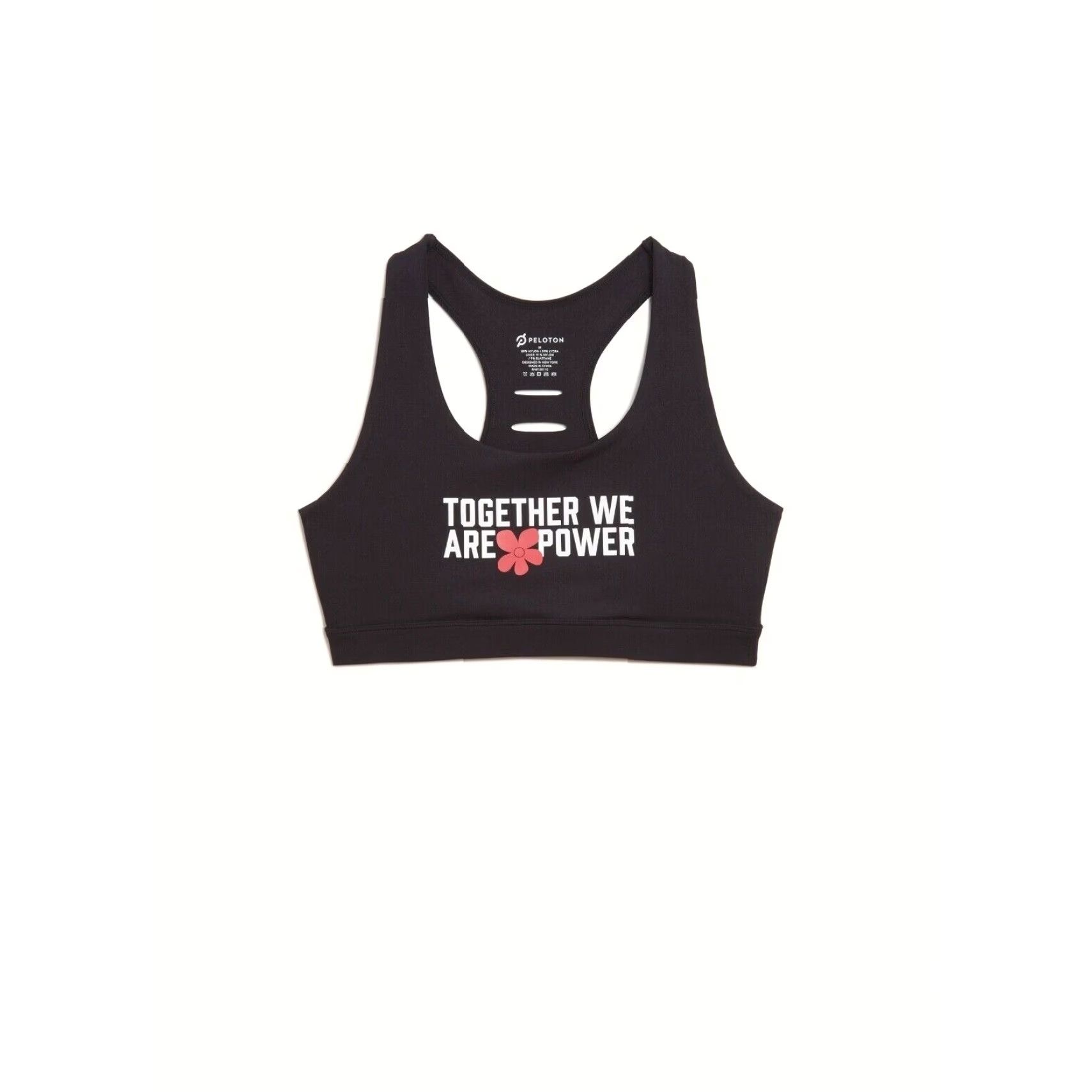 Vintage PELOTON Sports Bra Together We Are Power Womens Black 3X NWT Advance Sophia Adjustable Padded Racerback High Support Size ONE SIZE - 7 Thumbnail