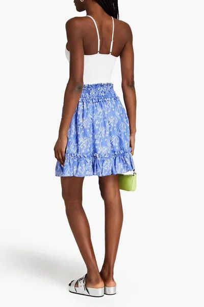 Kenzo o1y1025 Mini Skirt in Blue/White Size 28" / US 6 / IT 42 - 3 Thumbnail