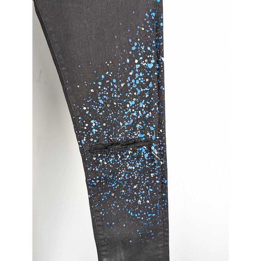 Amiri o1rshd1 Crystal Painted Pants in Black Size US 32 / EU 48 - 7 Thumbnail