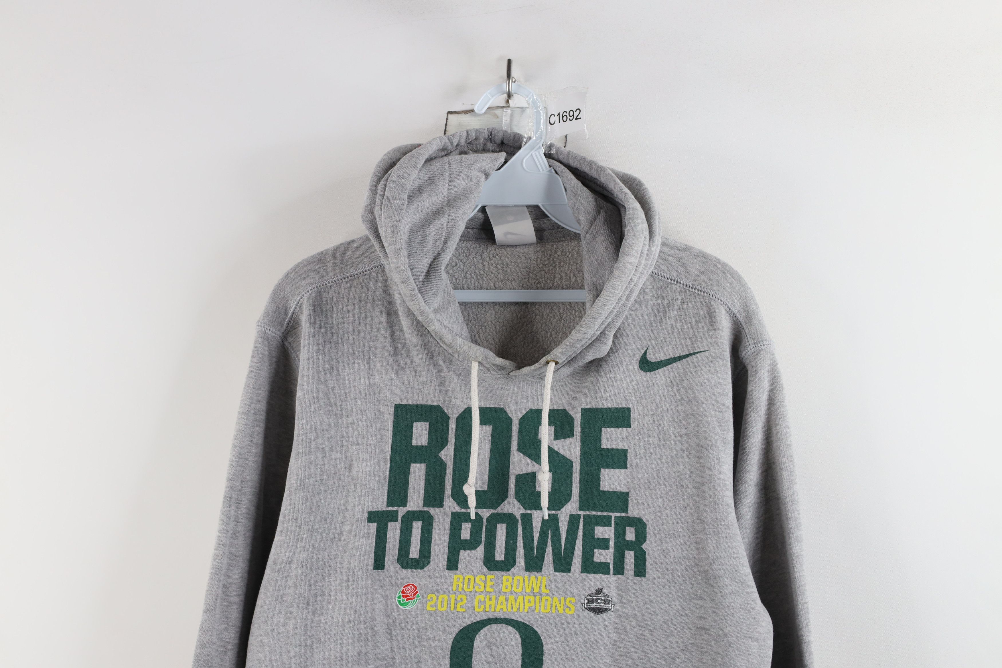 Nike × Vintage Nike Bowl Champs University of Oregon Football Hoodie Gray Size US M / EU 48-50 / 2 - 2 Thumbnail