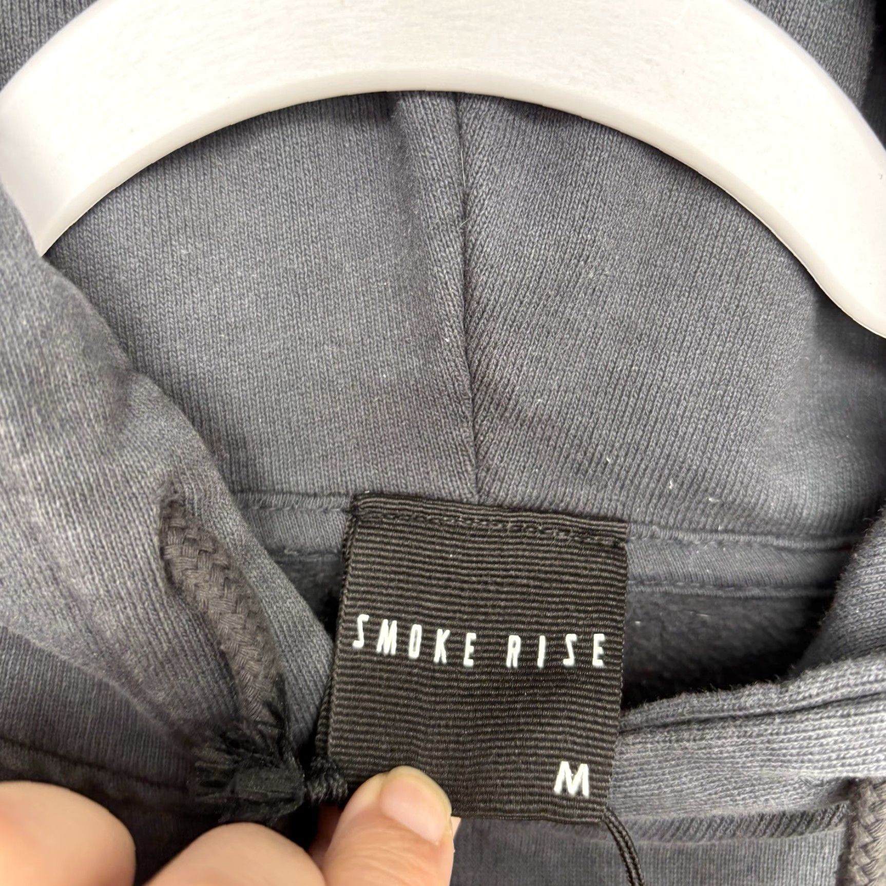 Vintage Smoke Rise Hoodie Mens Medium Graphic Pullover Gray Fleece AOP Y2K Size US M / EU 48-50 / 2 - 6 Thumbnail