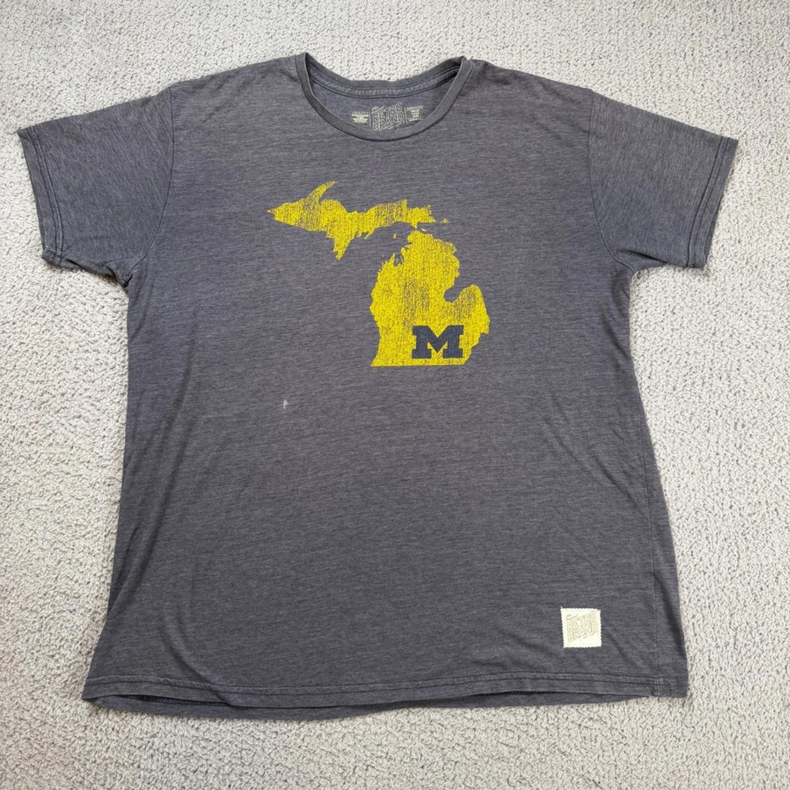 Other Michigan Wolverines T Shirt Mens XL Gray Made in USA Size US XL / EU 56 / 4 - 1 Thumbnail