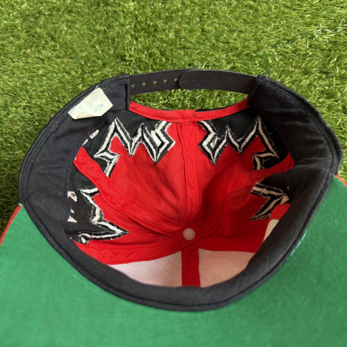 Vintage Vintage AC Milan Snapback Jagged Edge Hat Cap Red Graffiti Size ONE SIZE - 6 Thumbnail