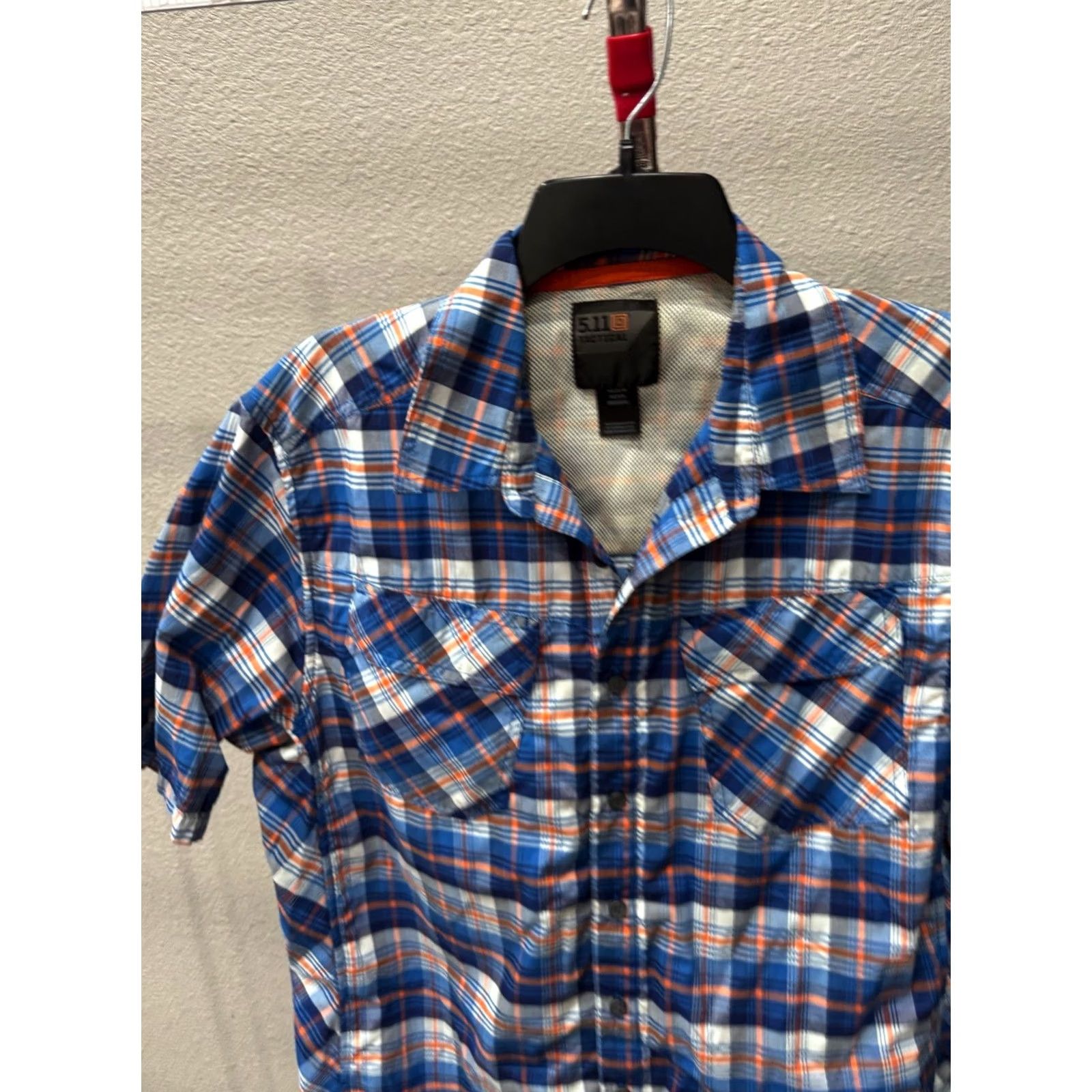 Vintage 511 Tactical Shirt Mens M Poly Plaid SHORT SLEEVE BUTTON Size US M / EU 48-50 / 2 - 2 Thumbnail