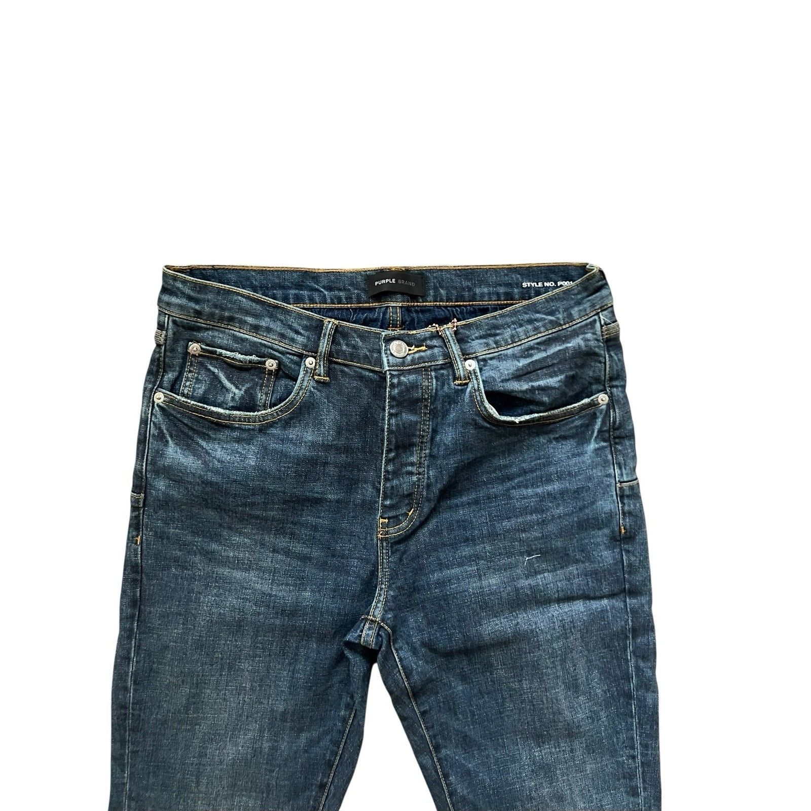 Purple Brand Purple Brand Jeans Mens D-Skinny Slim Blue P001 Size 33/32 Size US 33 - 3 Thumbnail